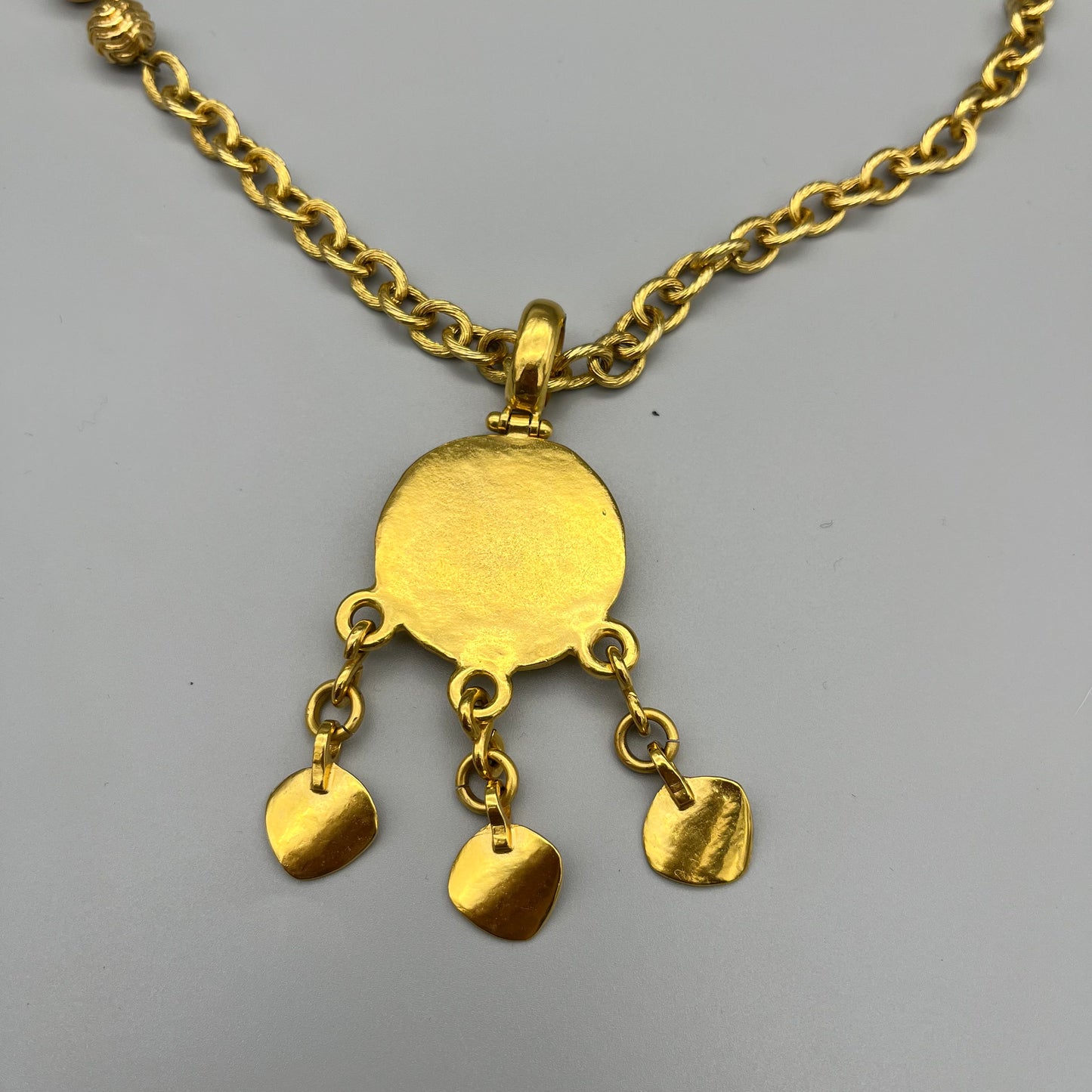 RARE☆☆☆CHANEL Coco Mark Pendant Gold Ball Necklace