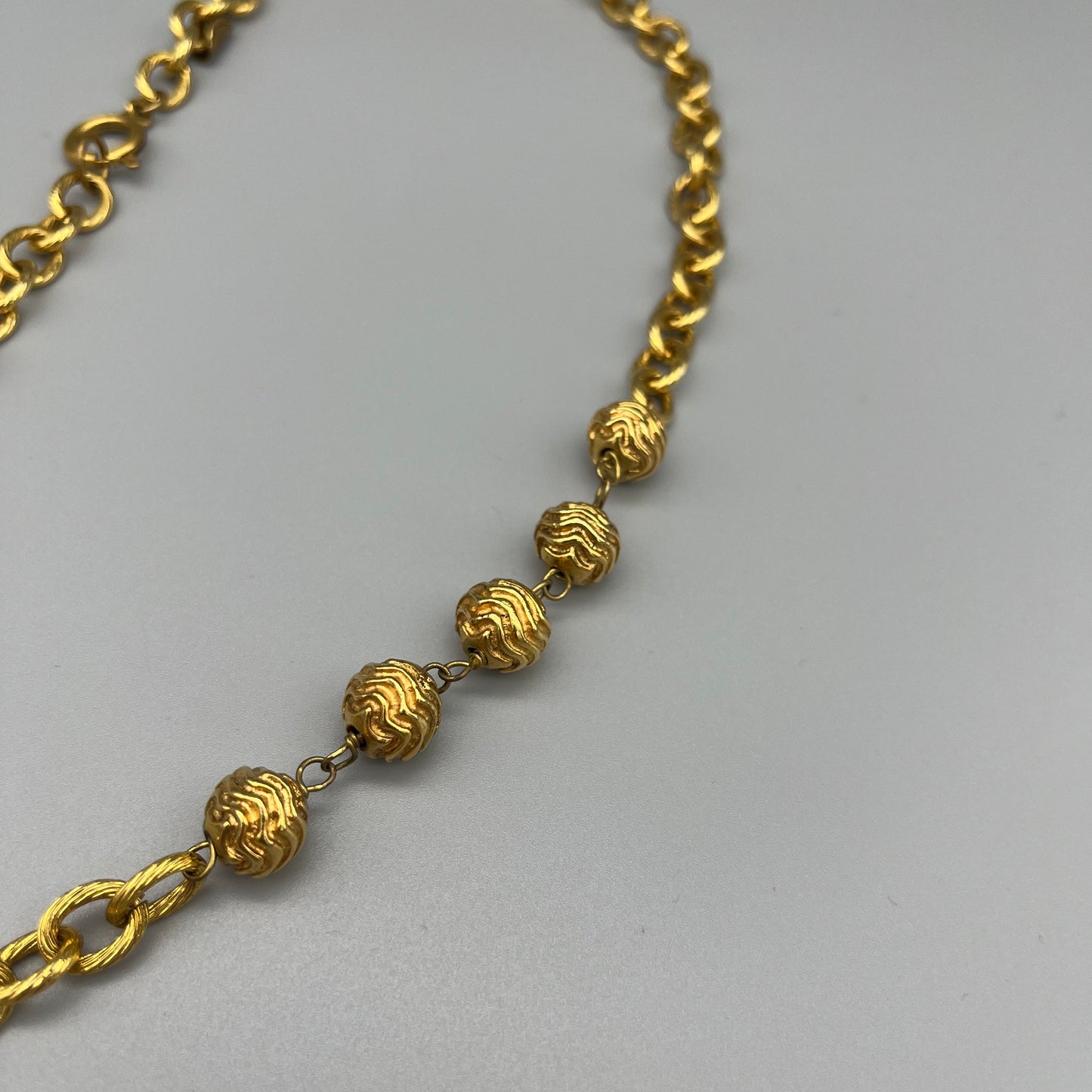 RARE☆☆☆CHANEL Coco Mark Pendant Gold Ball Necklace