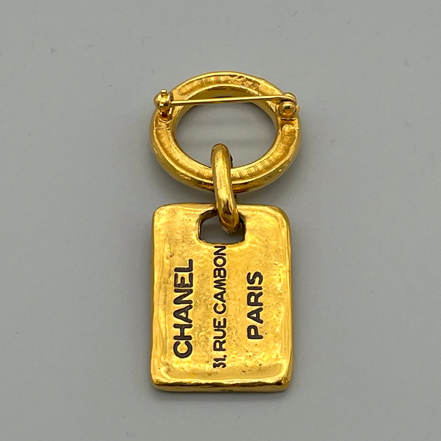 Afar Vintage Pre-owned CHANEL Cambon Line Swing Brooch