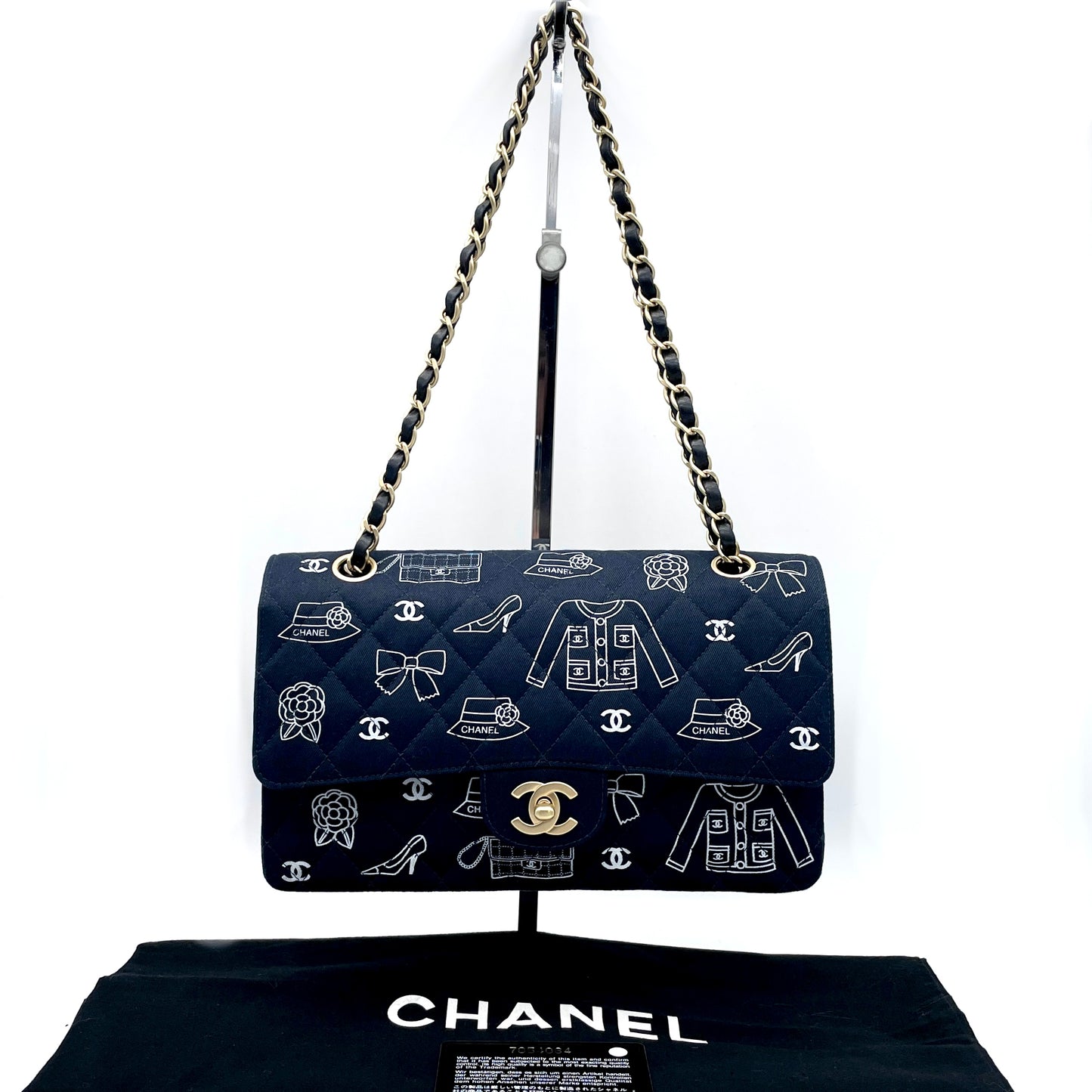 RARE☆☆☆☆☆AUTH Pre-owned CHANEL ﾏﾄﾗｯｾｱｲｺﾝｸﾗｼｯｸﾌﾗｯﾌﾟ25cm