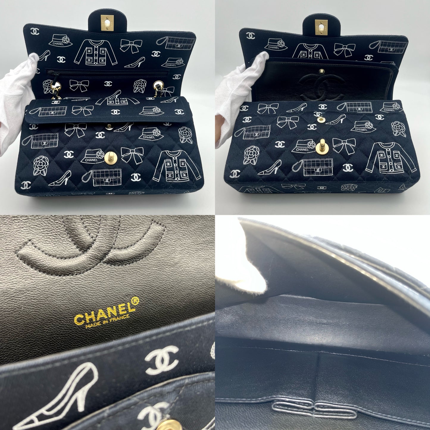 RARE☆☆☆☆☆AUTH Pre-owned CHANEL ﾏﾄﾗｯｾｱｲｺﾝｸﾗｼｯｸﾌﾗｯﾌﾟ25cm