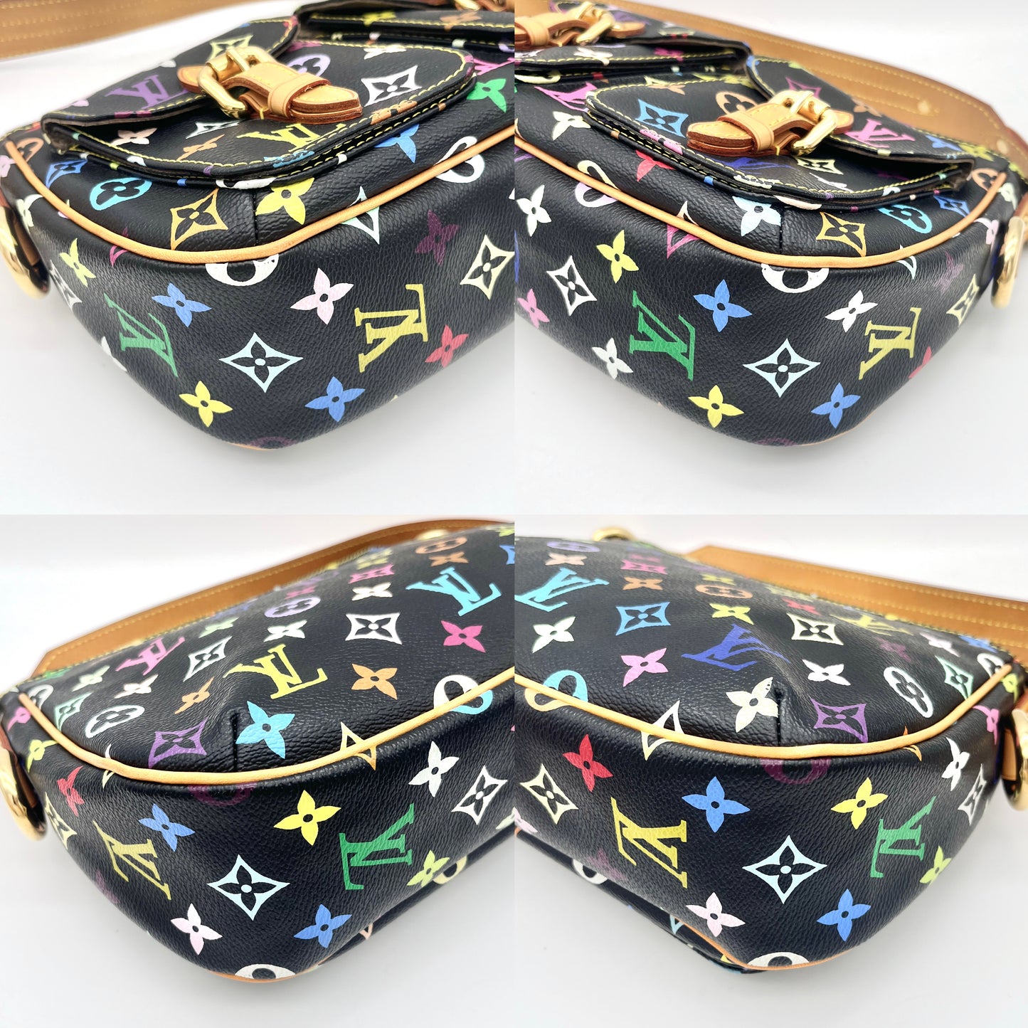 罕见☆☆☆LOUIS VUITTON Monogram 多色 Black Lodge PM M40054