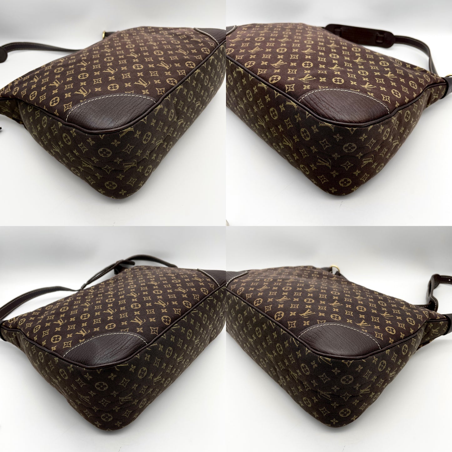 AUTH LOUIS VUITTON ﾓﾉｸﾞﾗﾑ ﾐﾆﾗﾝ ﾌﾞﾛｰﾆｭ ｴﾍﾞﾇ M95225