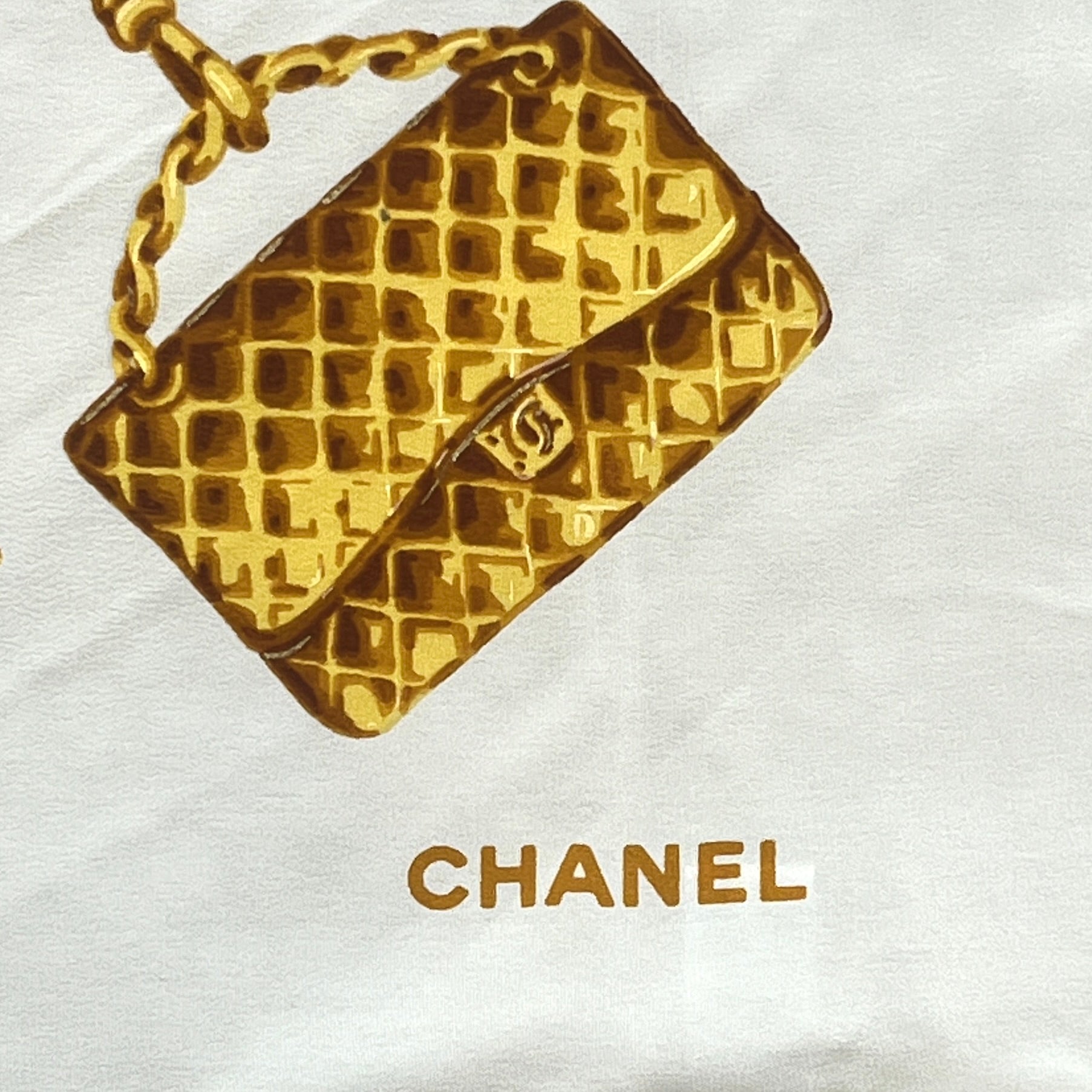 RARE☆☆☆AUTH Pre-owned CHANEL Accessory Motive Scarf