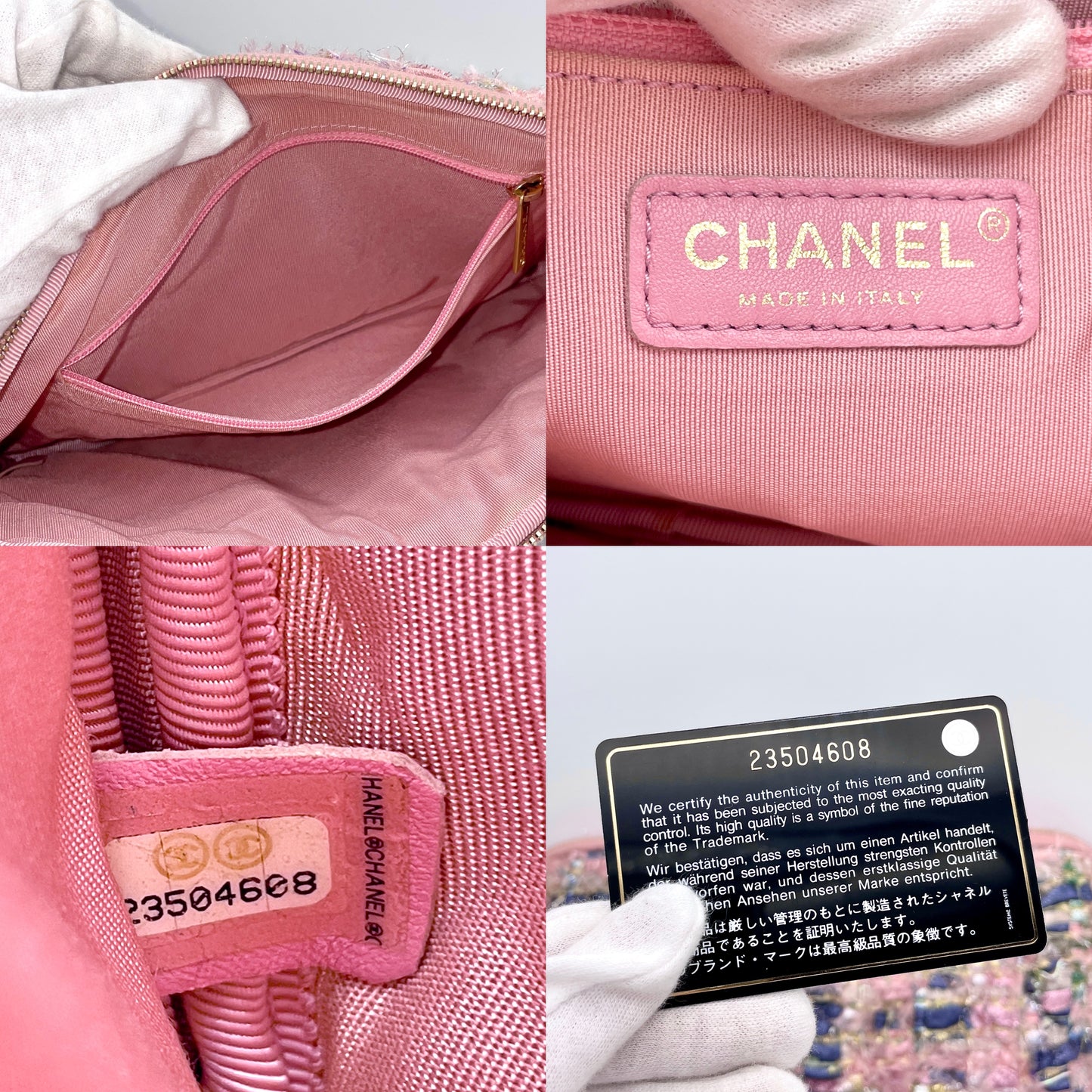 RARE☆☆☆☆☆AUTH Pre-owned CHANEL ｶﾞｰﾙｼｬﾈﾙ ｼﾞｬｹｯﾄﾓﾁｰﾌ ﾁｪｰﾝｼｮﾙﾀﾞｰﾊﾞｯｸﾞ