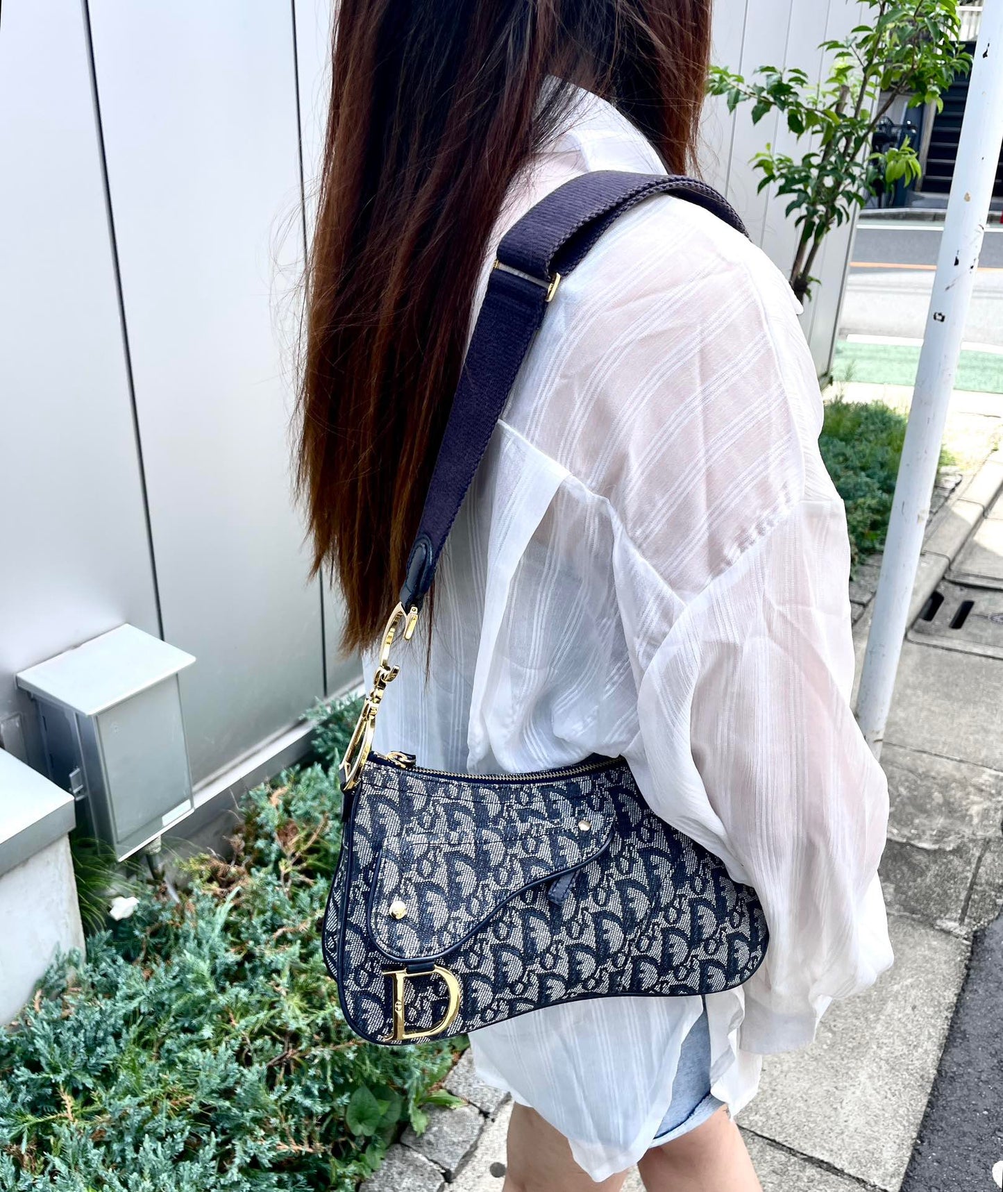 稀有☆☆☆AUTH 二手 CHRISTIAN DIOR Trotter 马鞍斜挎包