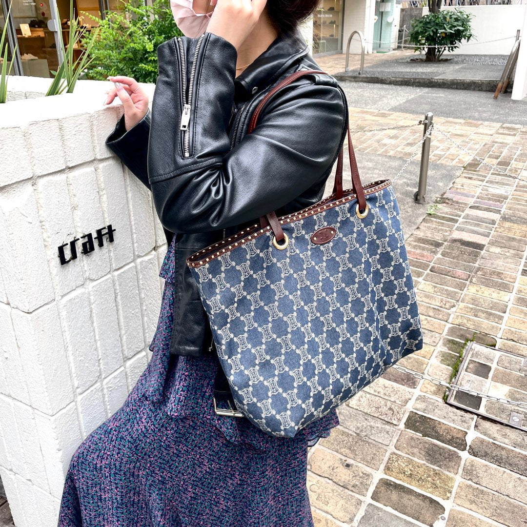 AUTH Pre-owned CELINE ﾃﾞﾆﾑﾏｶﾀﾞﾑ ﾄｰﾄﾊﾞｯｸﾞGM