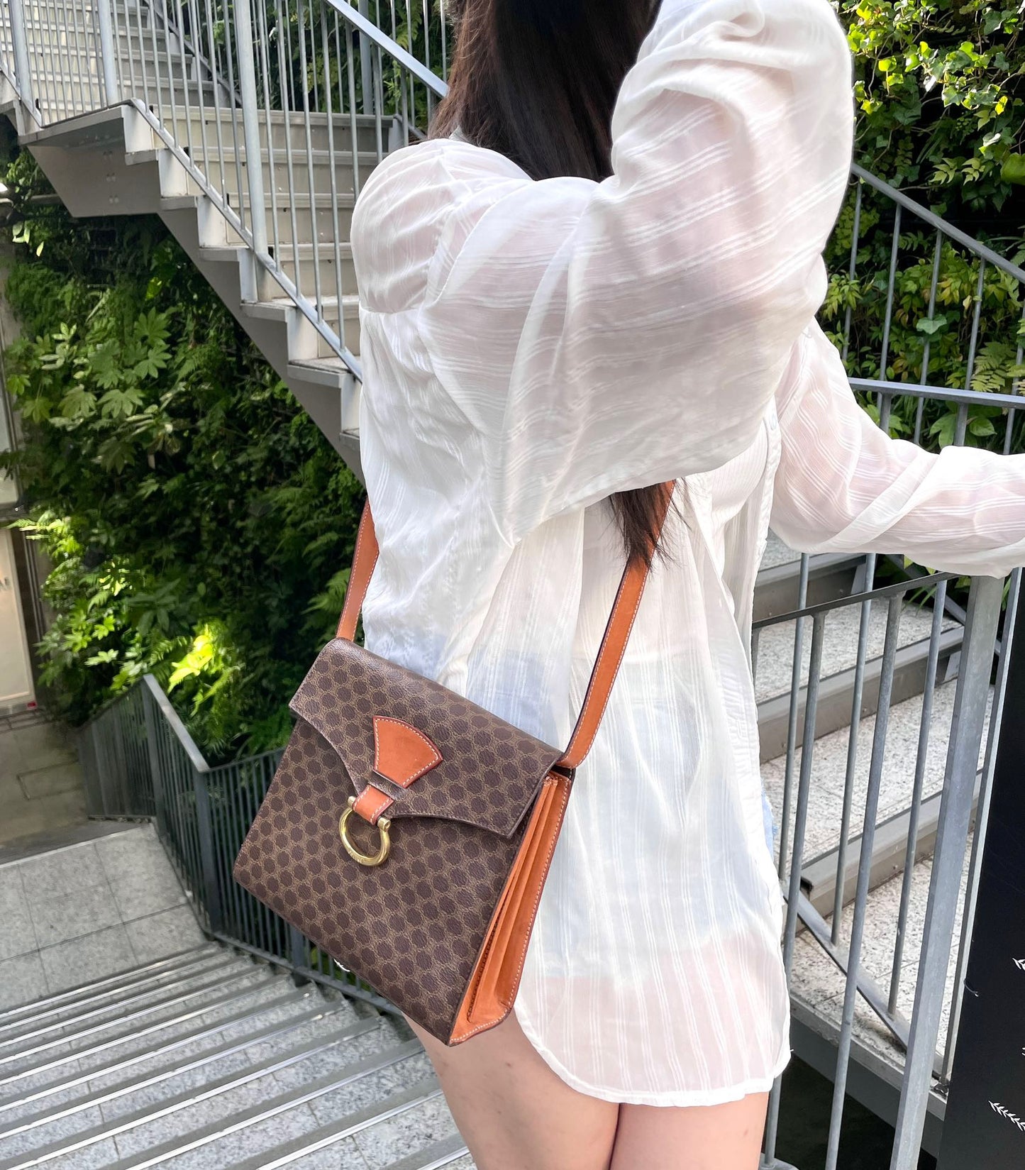 AUTH Pre-owned CELINE ﾏｶﾀﾞﾑ ｼｮﾙﾀﾞｰﾊﾞｯｸﾞ