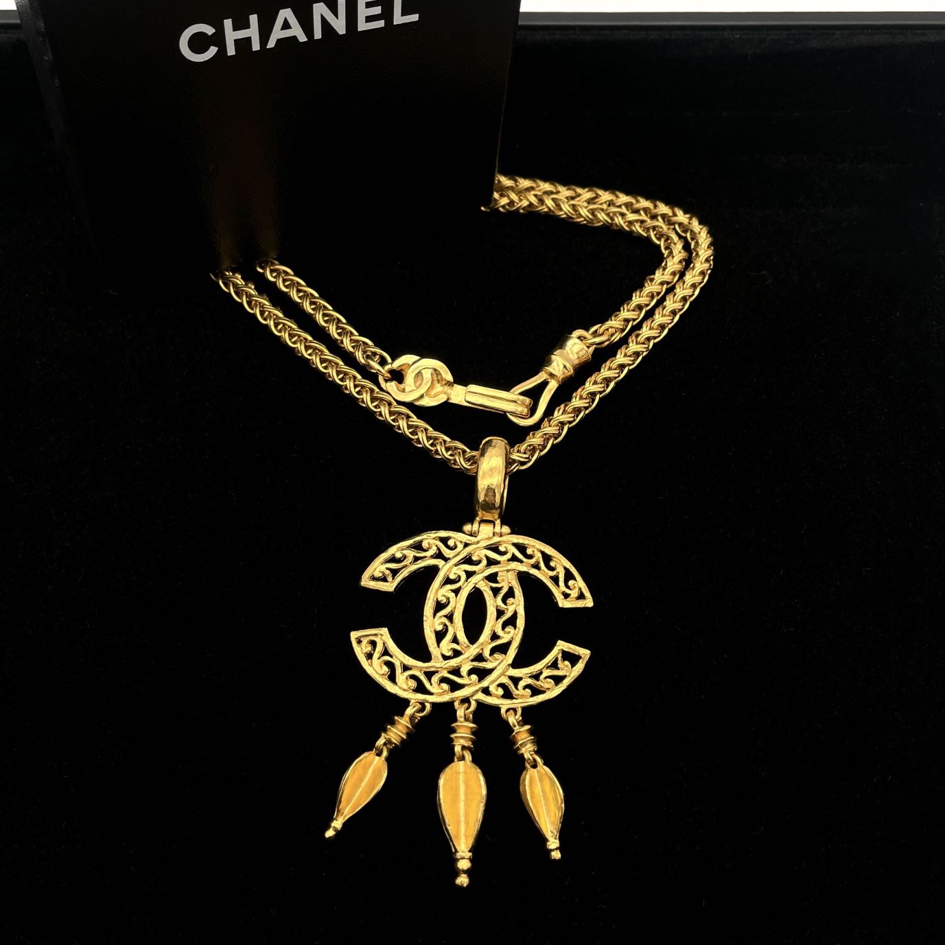 RARE☆☆☆CHANEL Coco Mark Vintage Necklace