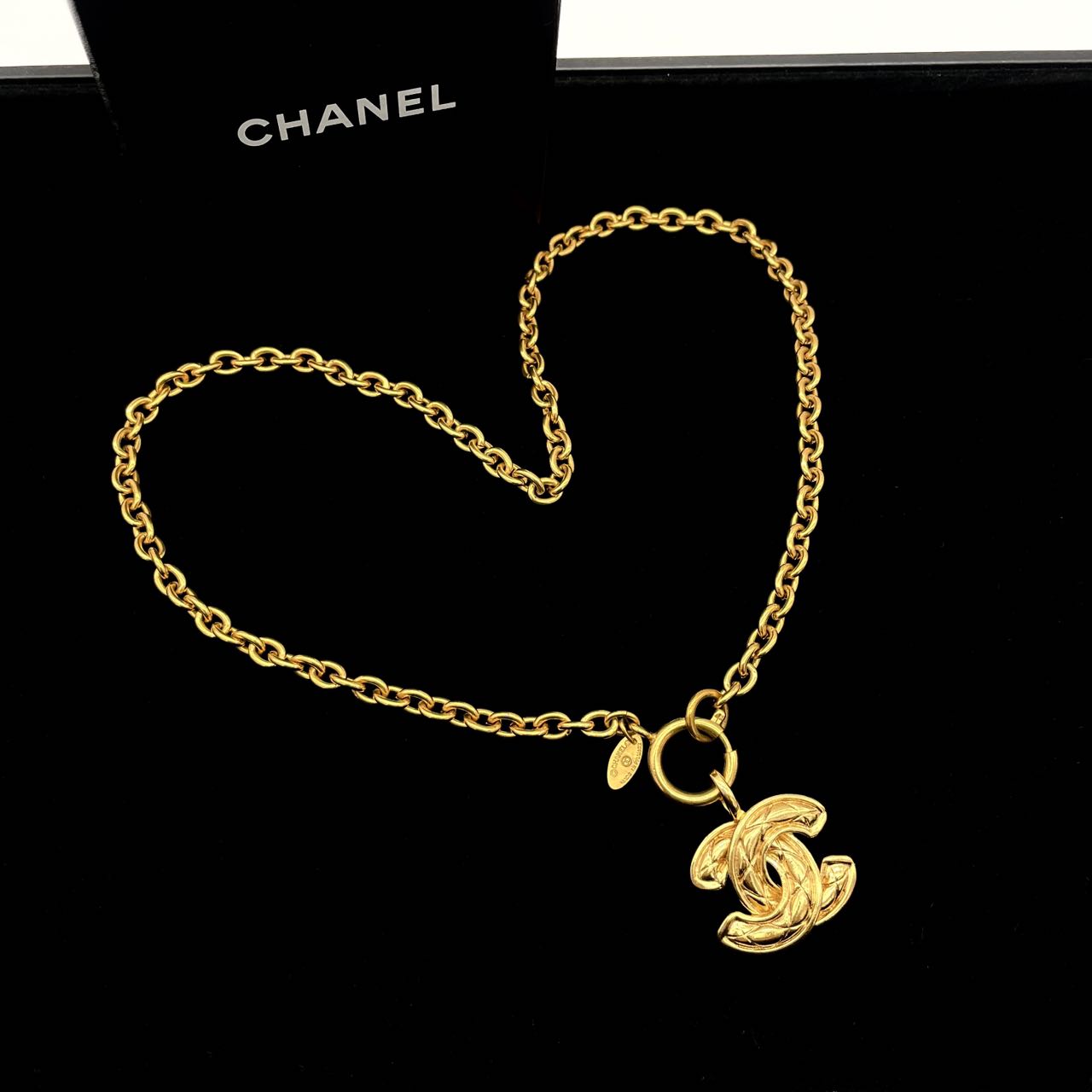 Afar Vintage CHANEL Mattress Coco Mark Necklace