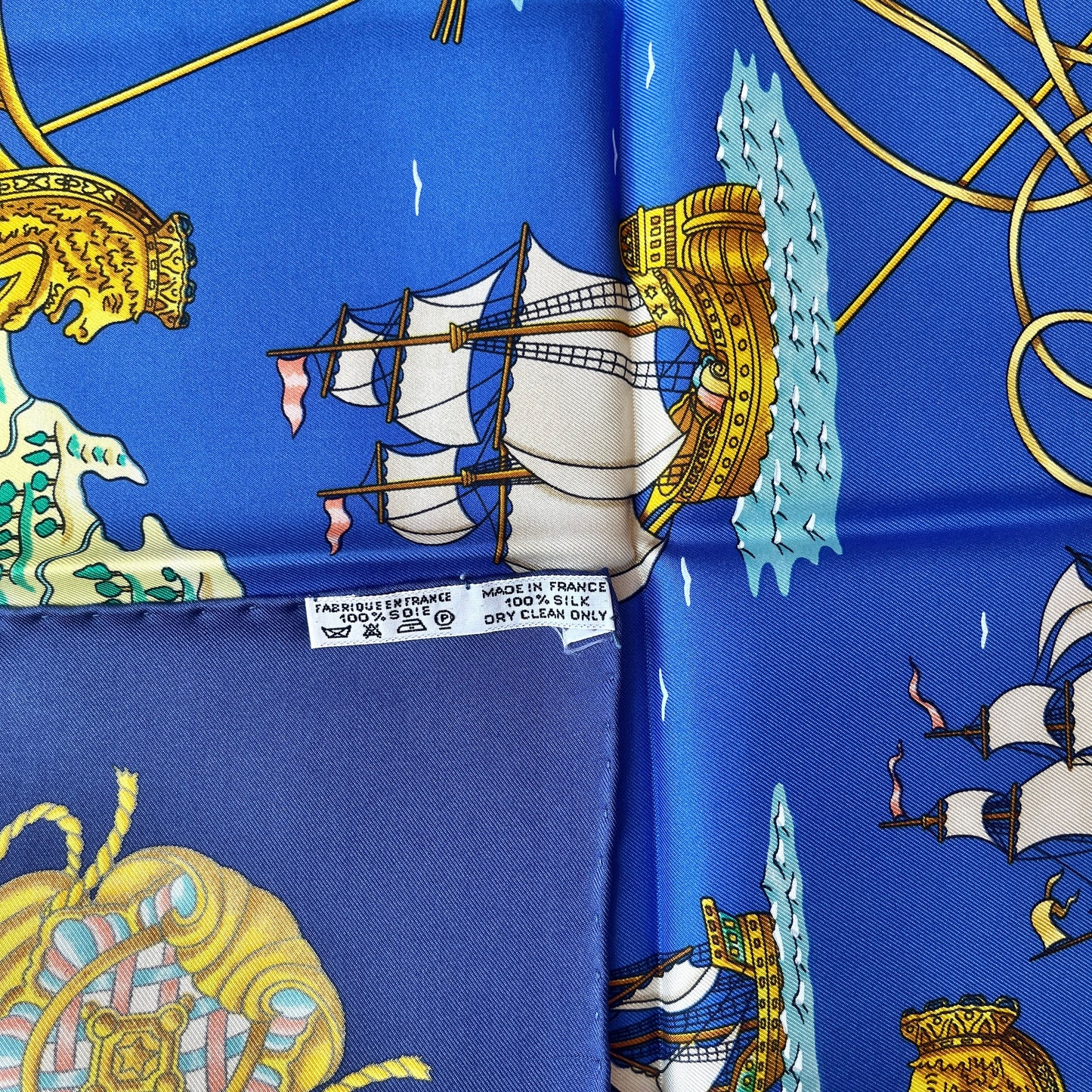 HERMES Nautical motif scarf