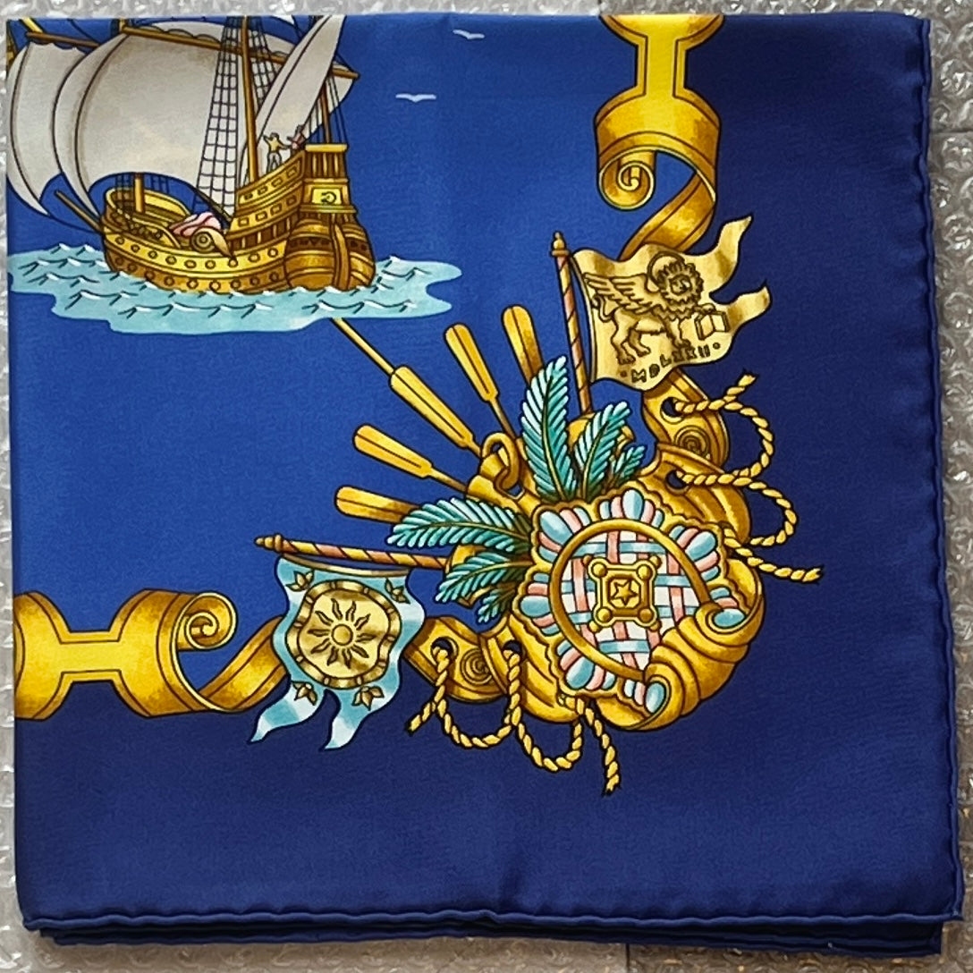 HERMES Nautical motif scarf