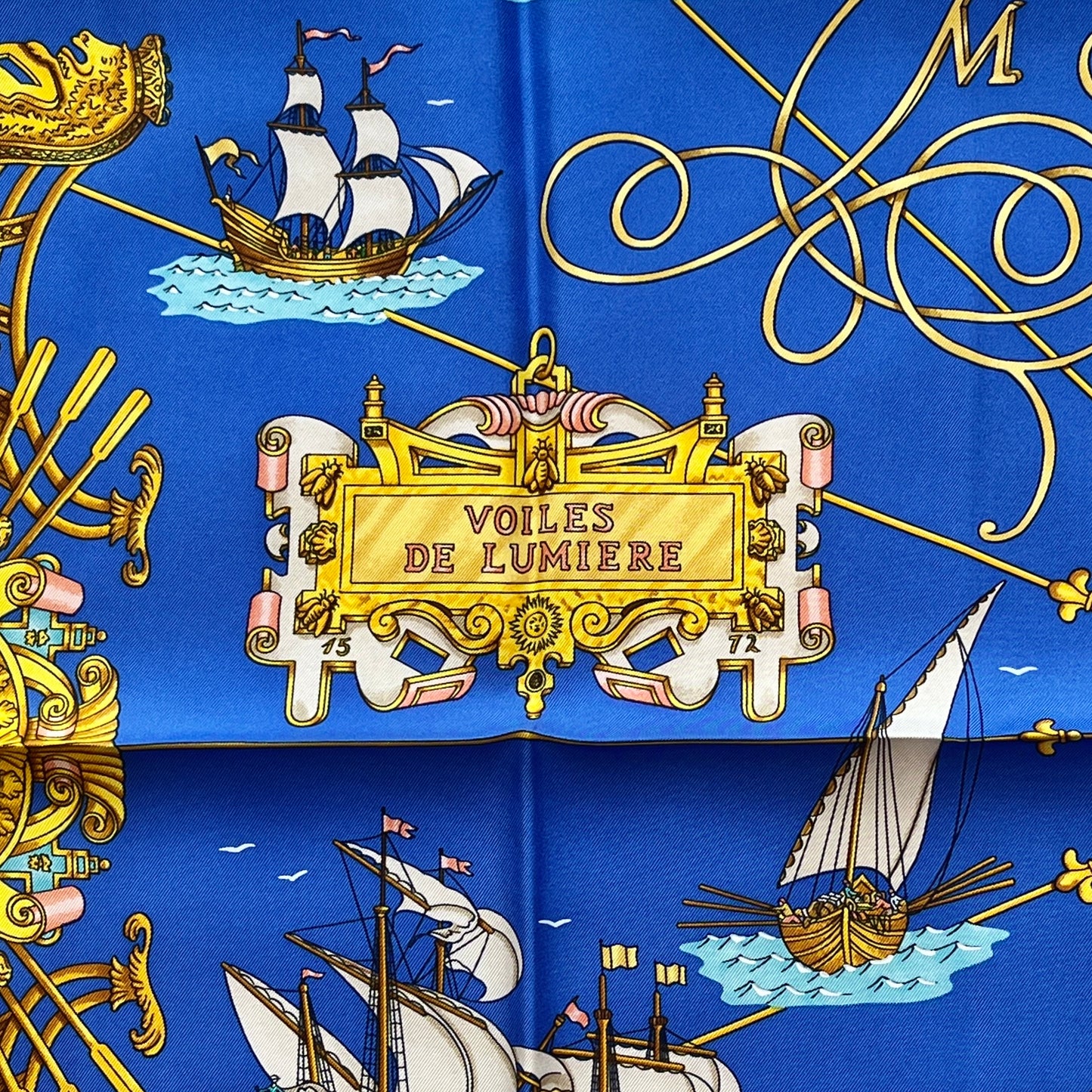 HERMES Nautical motif scarf