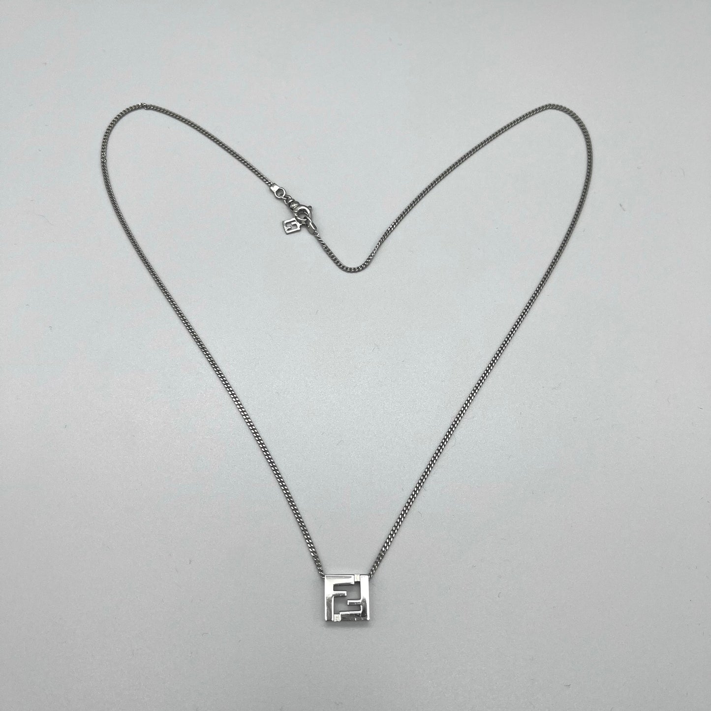 FENDI FF logo thin necklace