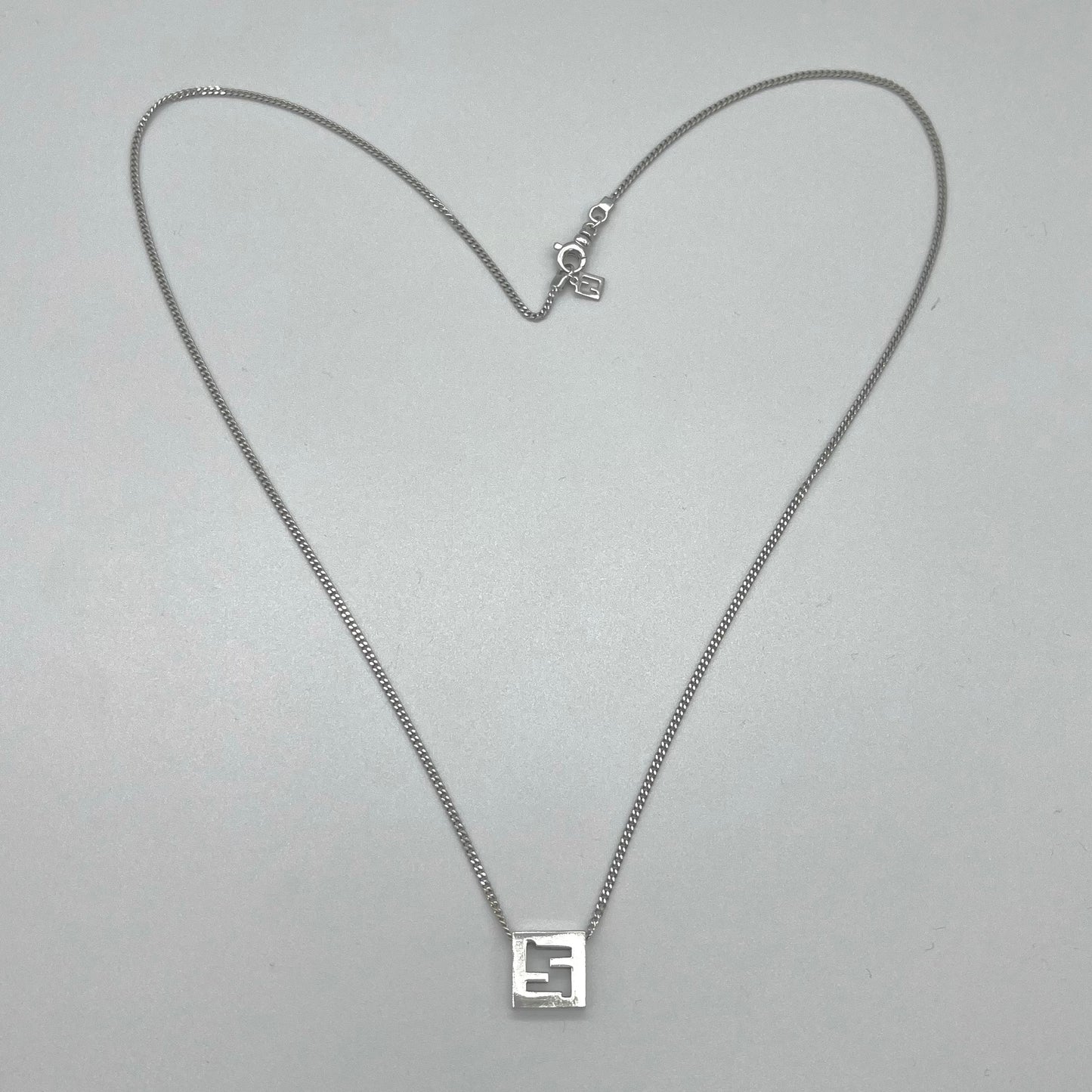 FENDI FF logo thin necklace