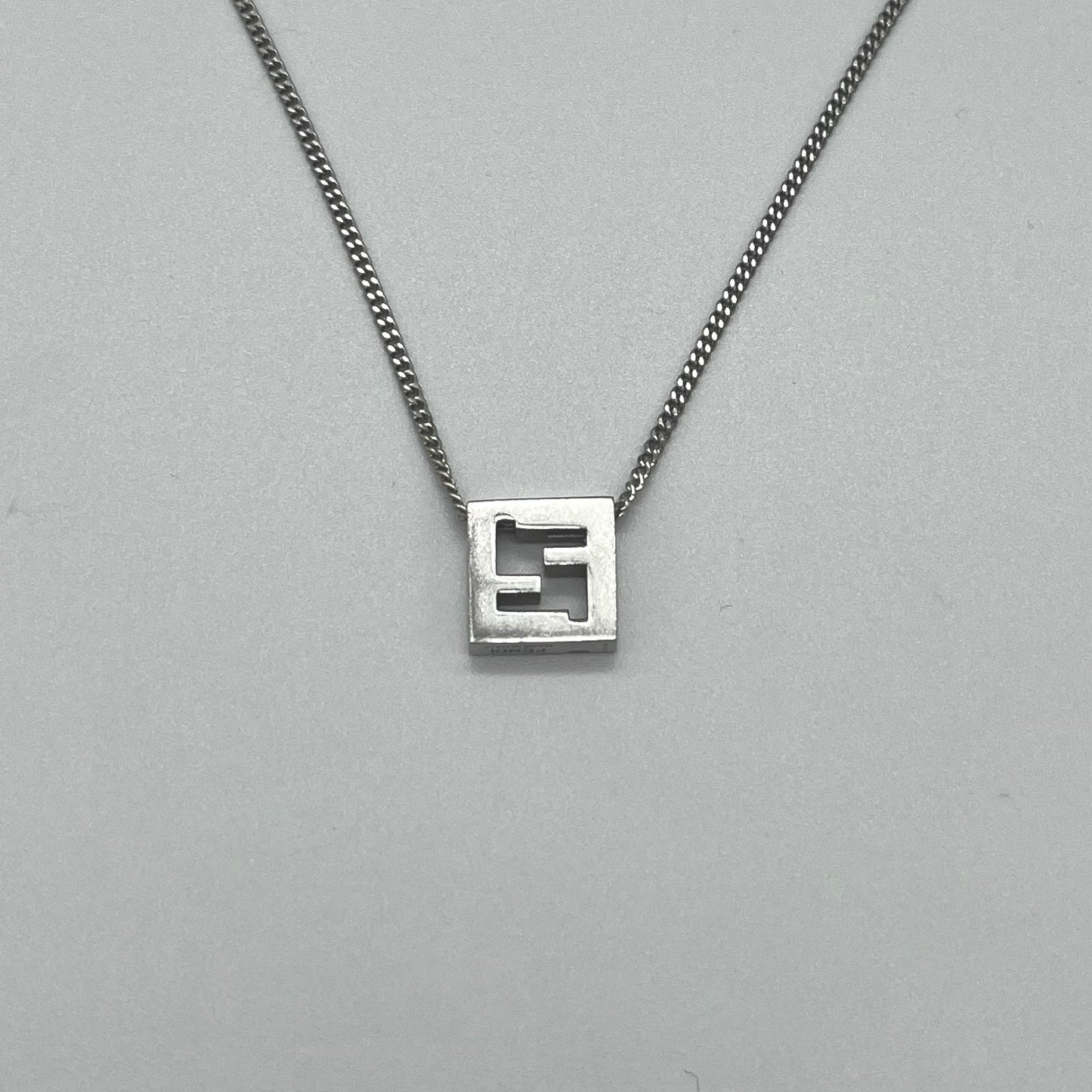 FENDI FF logo thin necklace