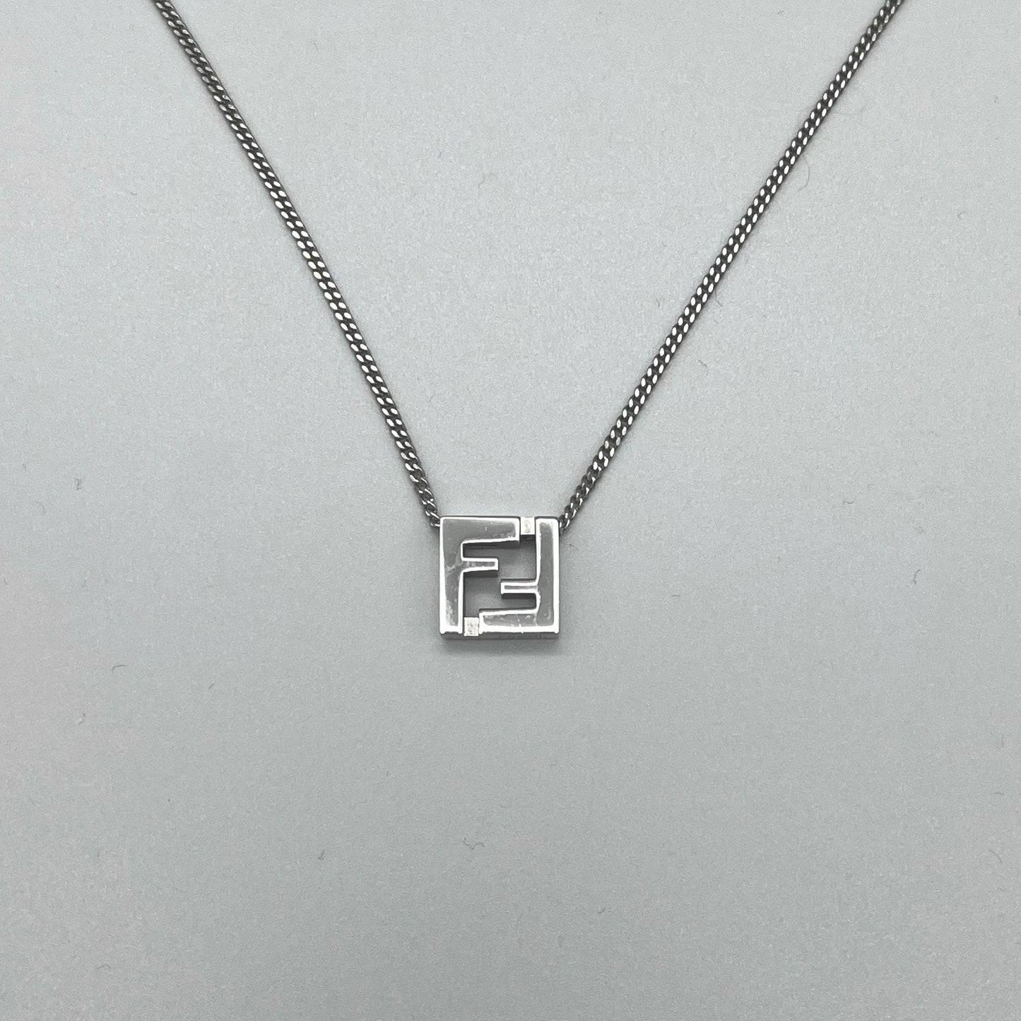 FENDI FF logo thin necklace