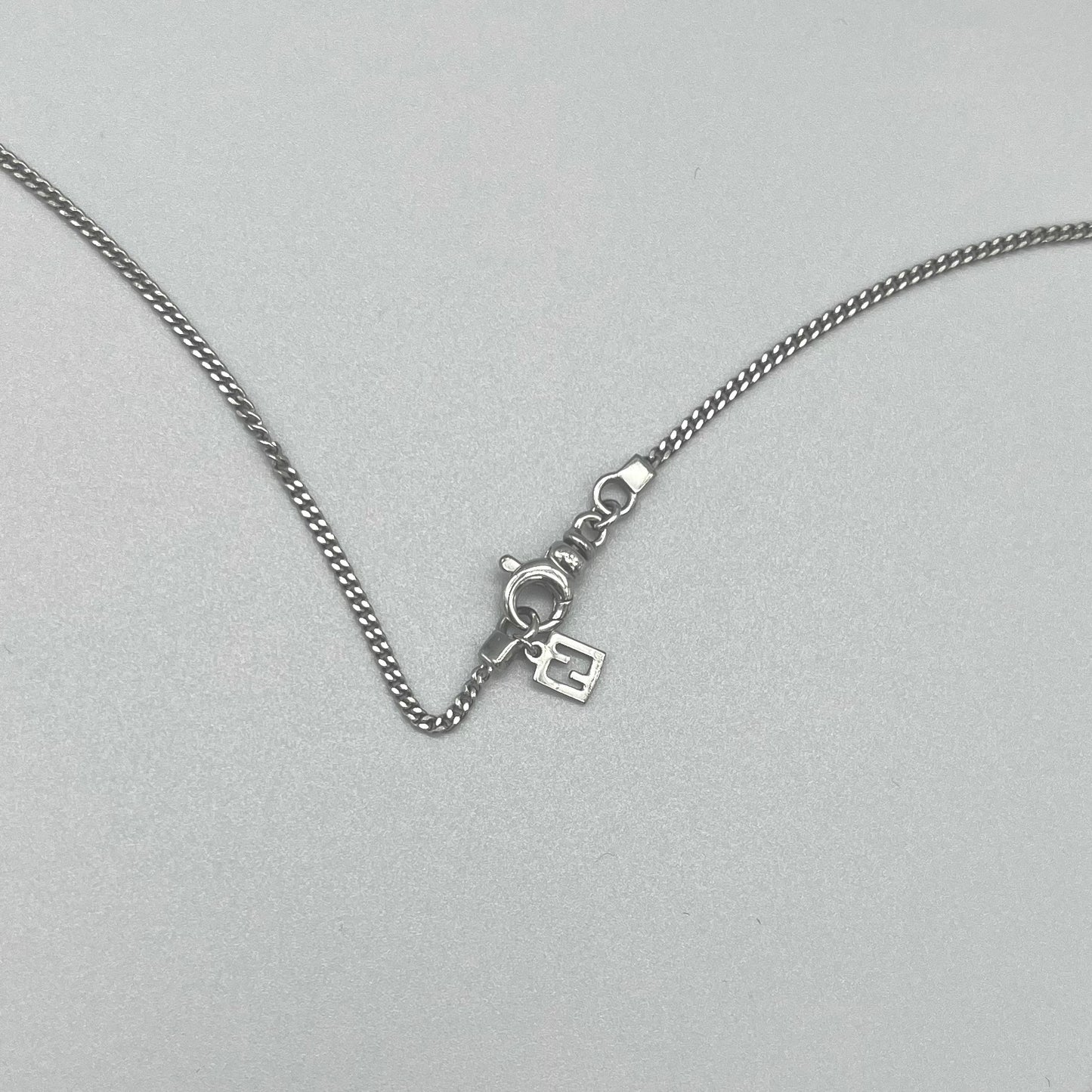 FENDI FF logo thin necklace