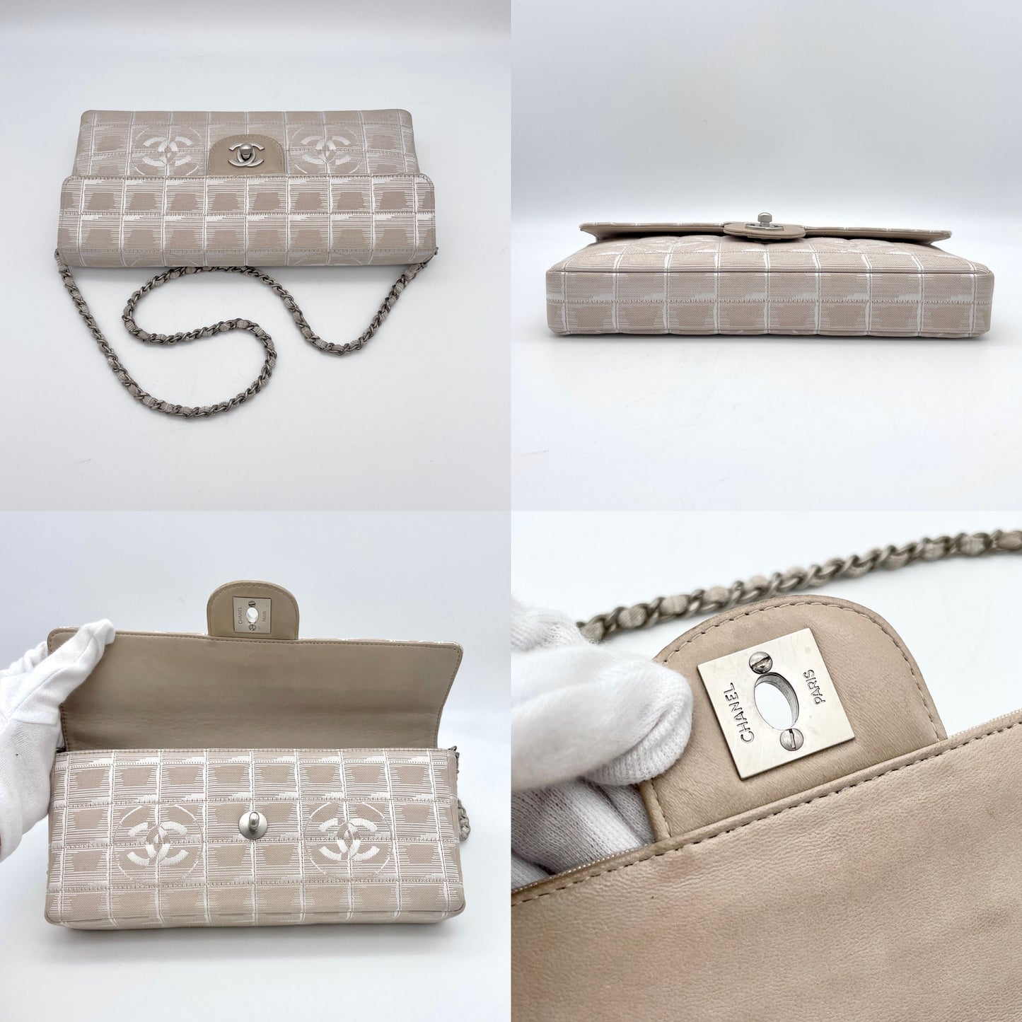 AUTH Pre-owned CHANEL ﾆｭｰﾄﾗﾍﾞﾙﾗｲﾝ ﾁｮｺﾊﾞｰﾁｪｰﾝｼｮﾙﾀﾞｰﾊﾞｯｸﾞ