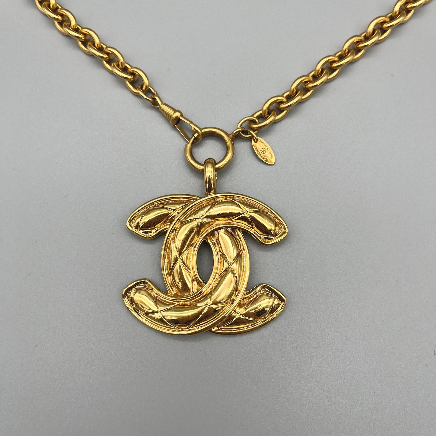 CHANEL Matelasse Coco Mark Necklace GM