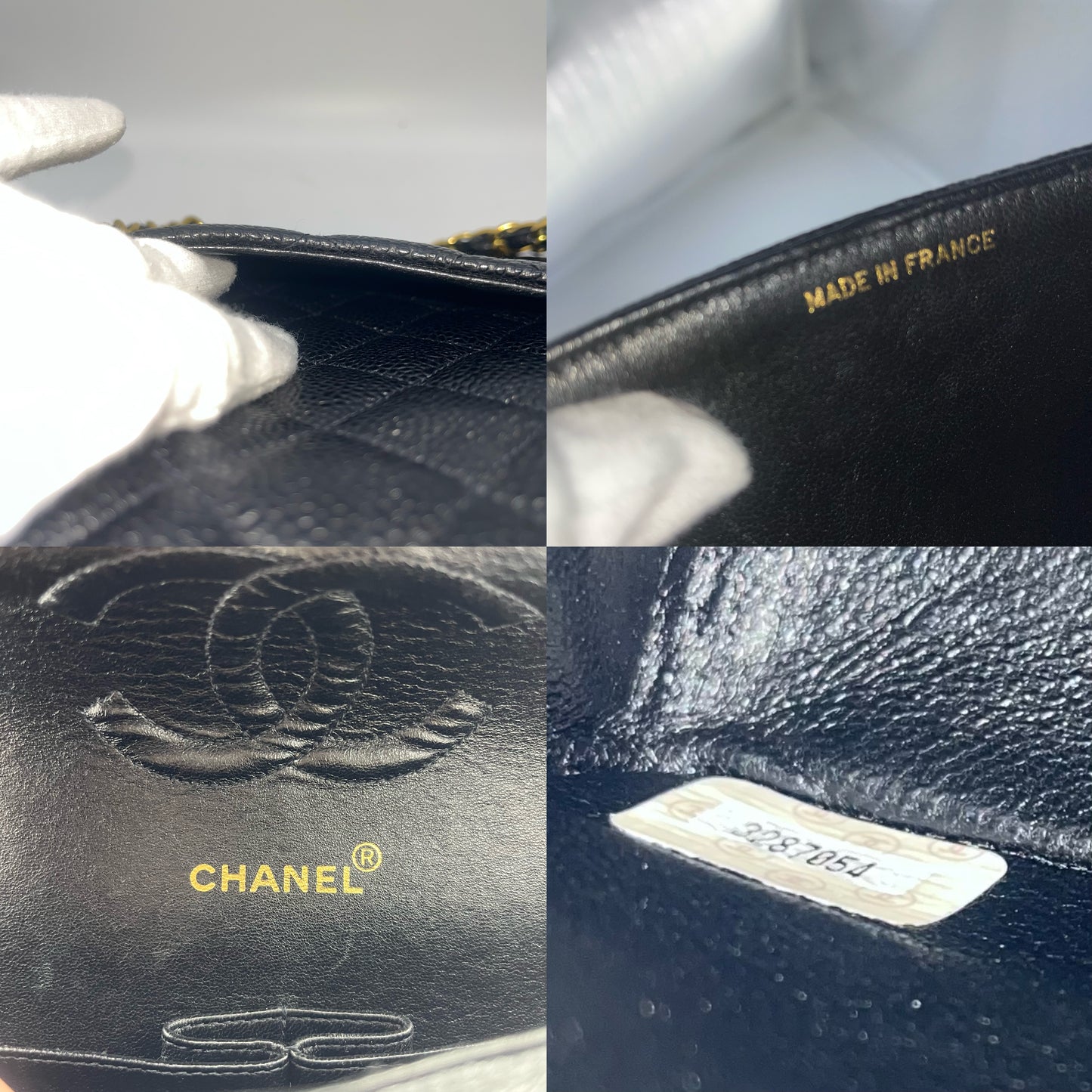 Afar Vintage Pre-owned CHANEL Mattress Classic Flap 25cm Cabiaskin