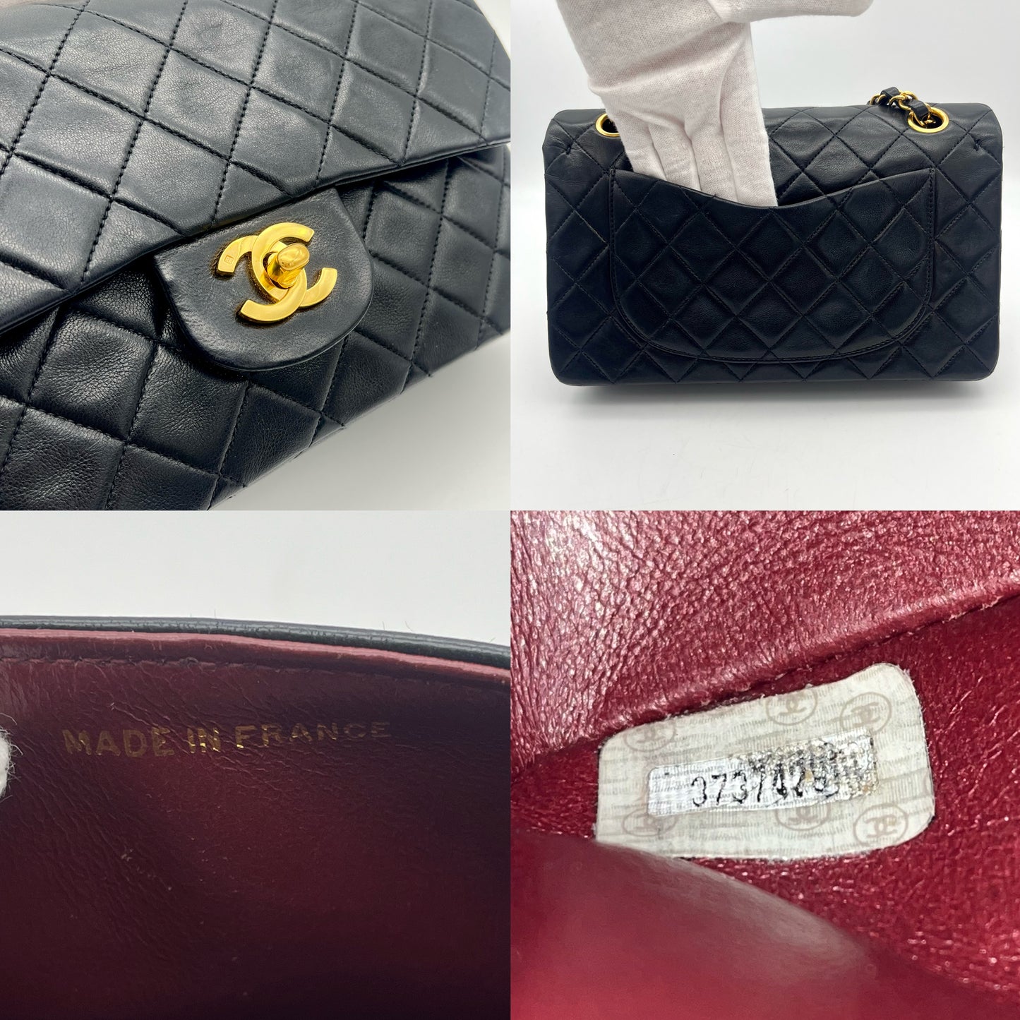 AUTH Pre-owned CHANEL Mattress Classic Flap 23