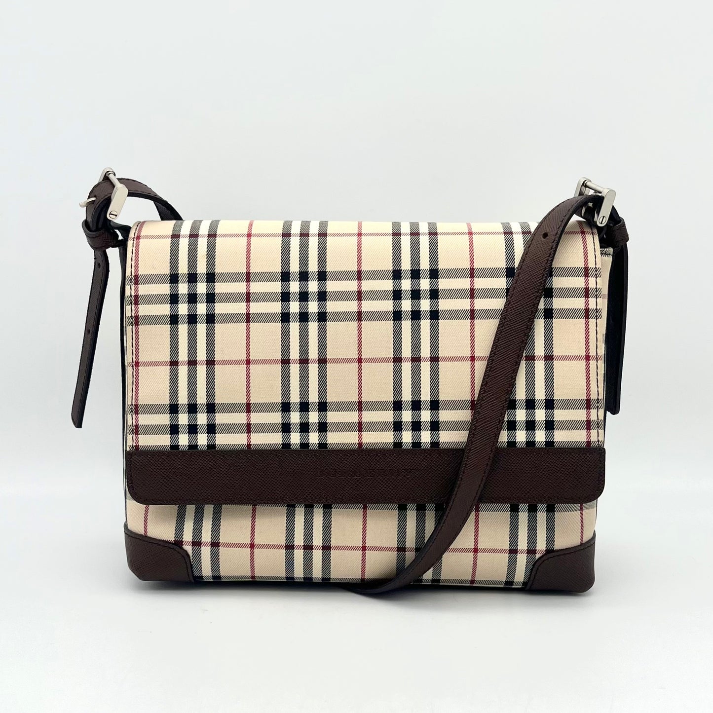 AUTH Pre-owned BURBERRY Plaid Crossbody Shoulder Bag