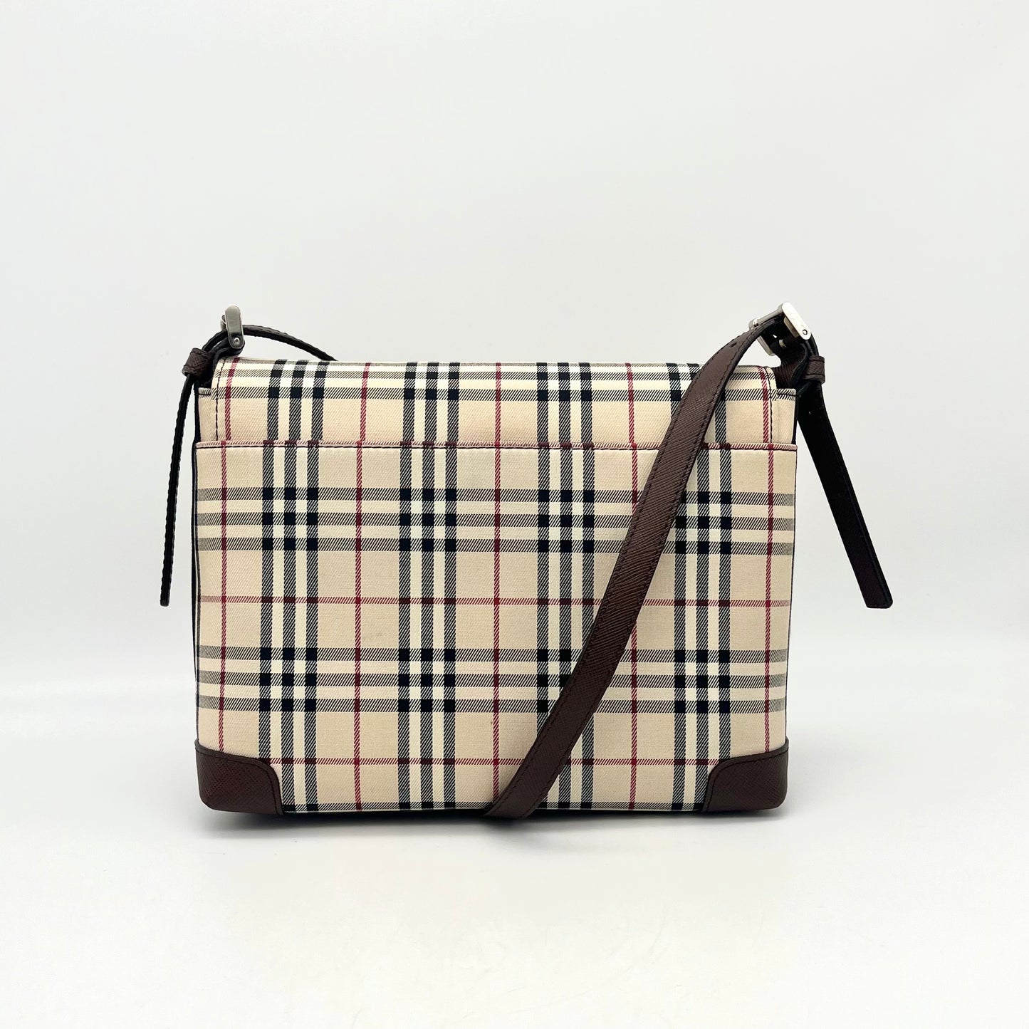 AUTH Pre-owned BURBERRY Plaid Crossbody Shoulder Bag