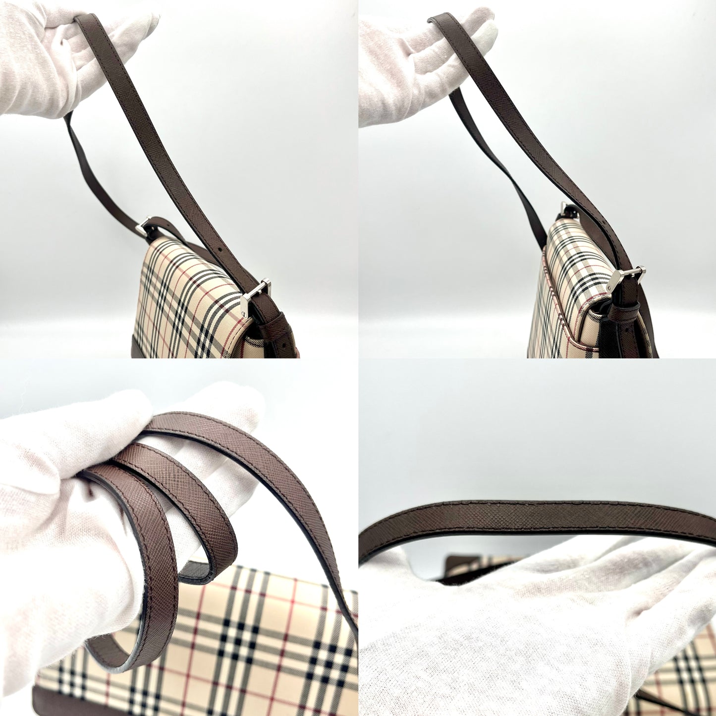 AUTH Pre-owned BURBERRY Plaid Crossbody Shoulder Bag