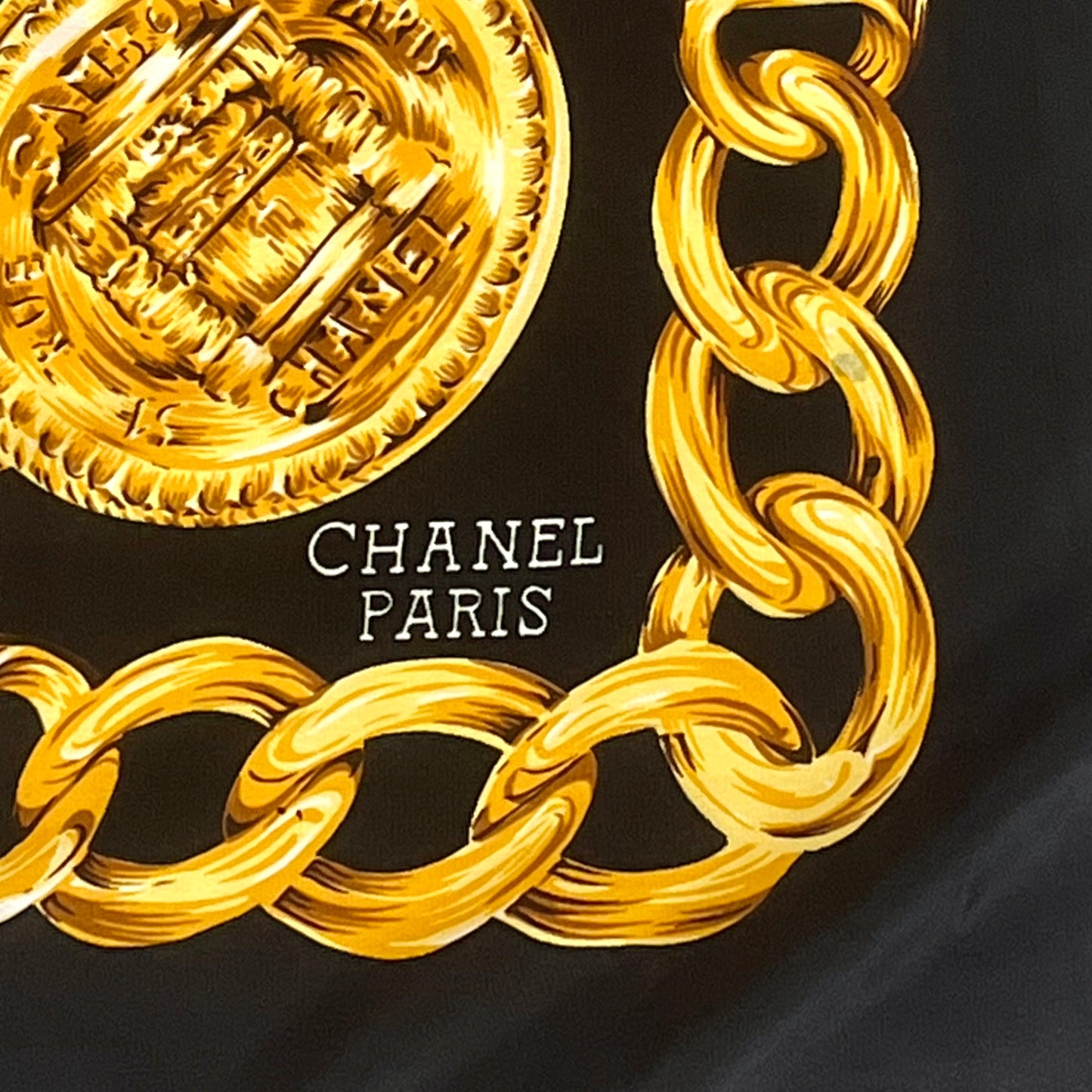 RARE☆☆☆CHANEL 链条图案围巾