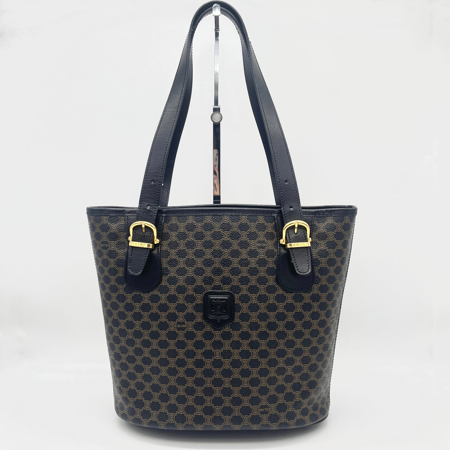 AUTH Pre-owned CELINE ﾏｶﾀﾞﾑ ﾊﾞｹｯﾄﾄｰﾄﾊﾞｯｸﾞ