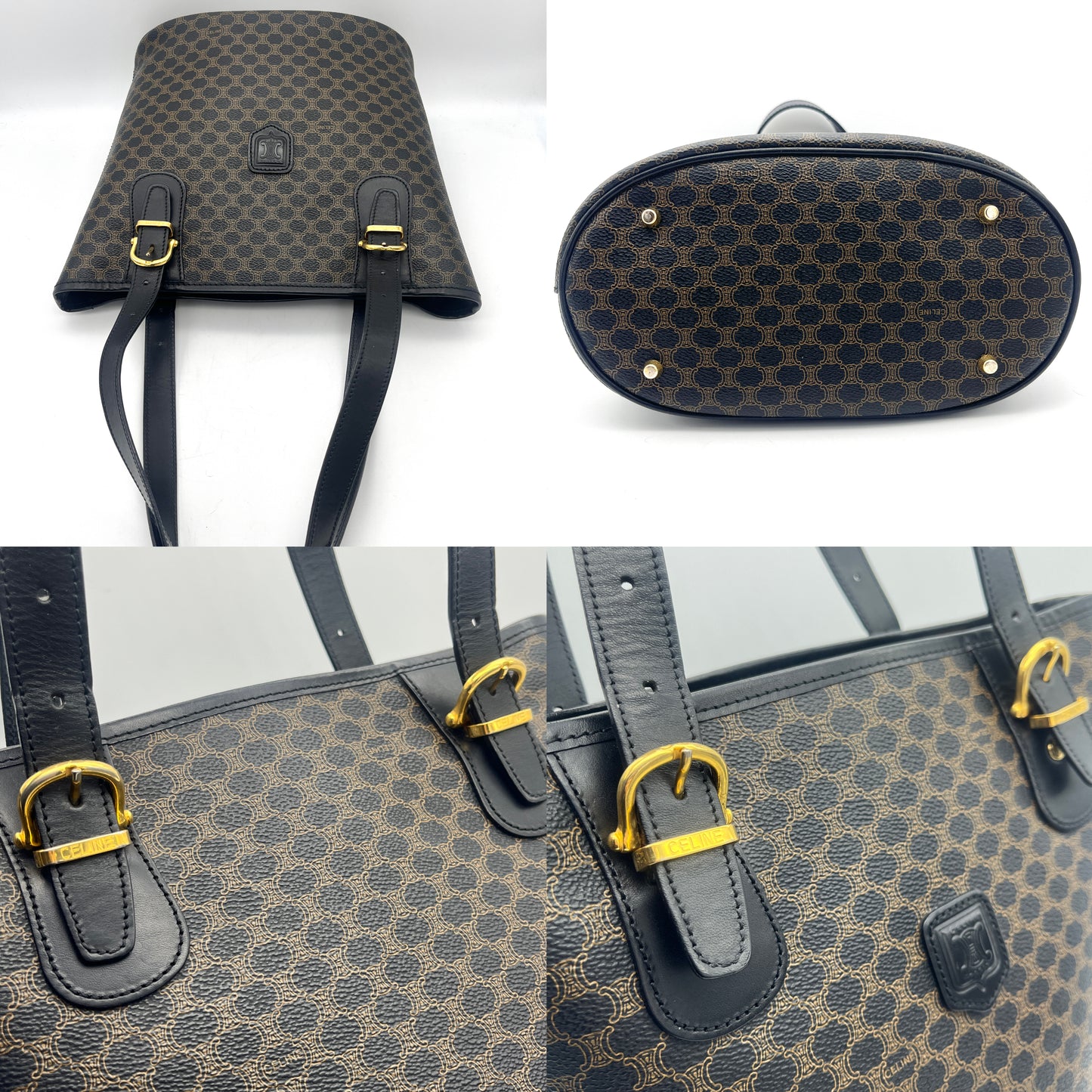 AUTH Pre-owned CELINE ﾏｶﾀﾞﾑ ﾊﾞｹｯﾄﾄｰﾄﾊﾞｯｸﾞ