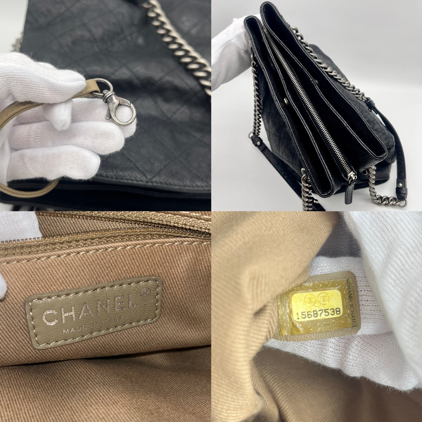 AUTH Pre-owned CHANEL 31 RUE CAMBOMｷｬﾋﾞｱｽｷﾝ ﾁｪｰﾝﾄｰﾄﾊﾞｯｸﾞ