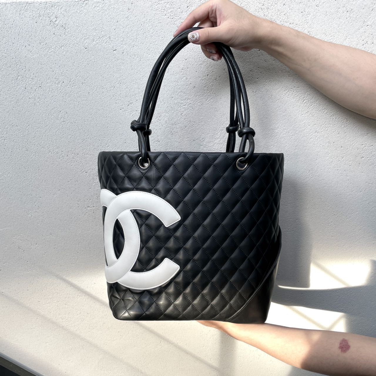 AUTH Pre-owned CHANEL ｶﾝﾎﾞﾝﾗｲﾝ ﾄｰﾄﾊﾞｯｸﾞMM