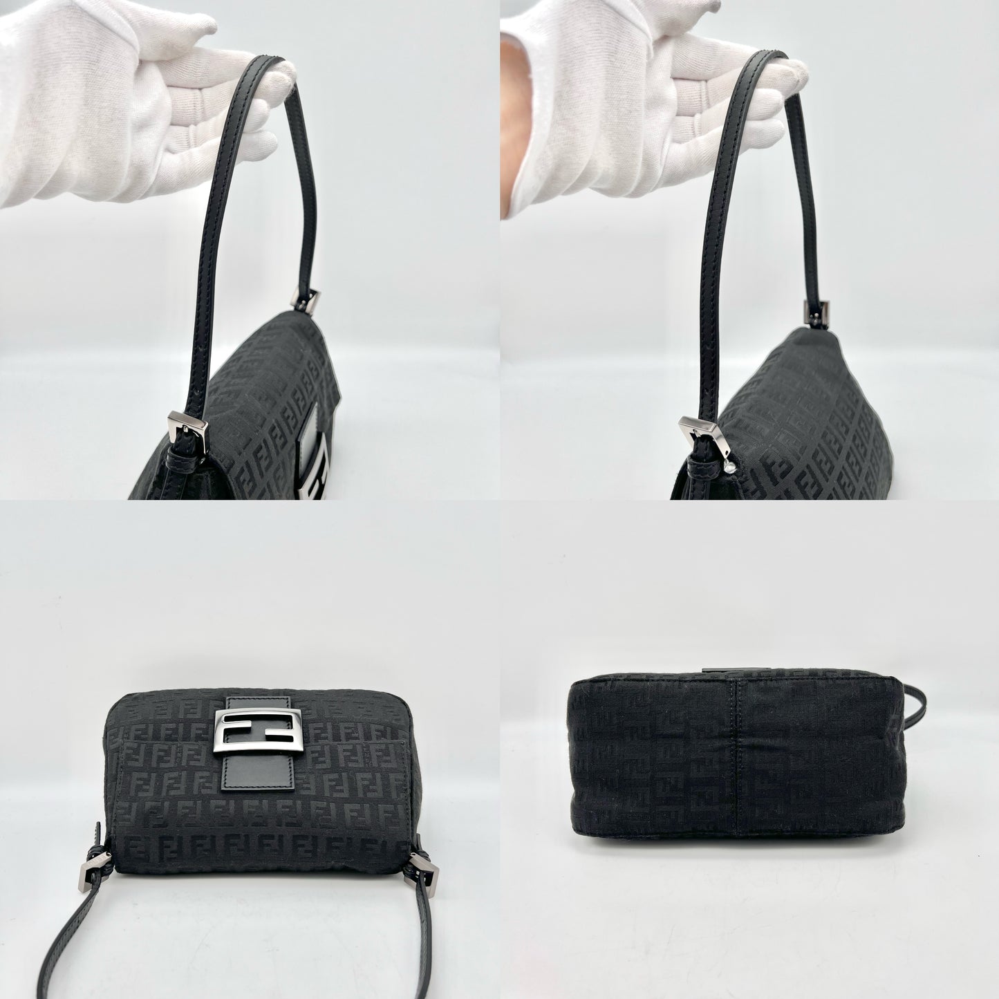 AUTH Pre-owned FENDI Mini Mamma Bucket Black