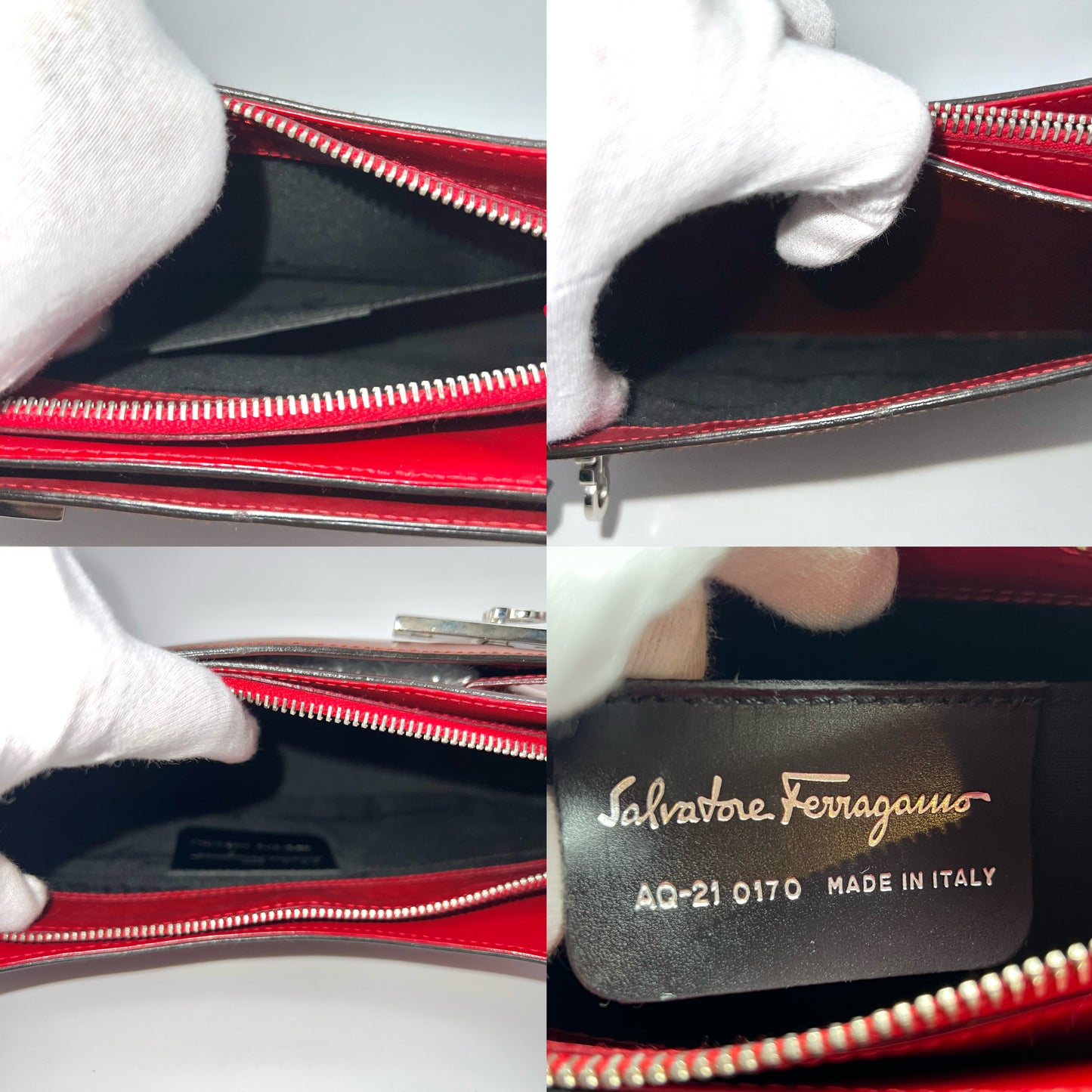 AUTH 二手 Salvatore Ferragamo Gancini 单肩包 波尔多