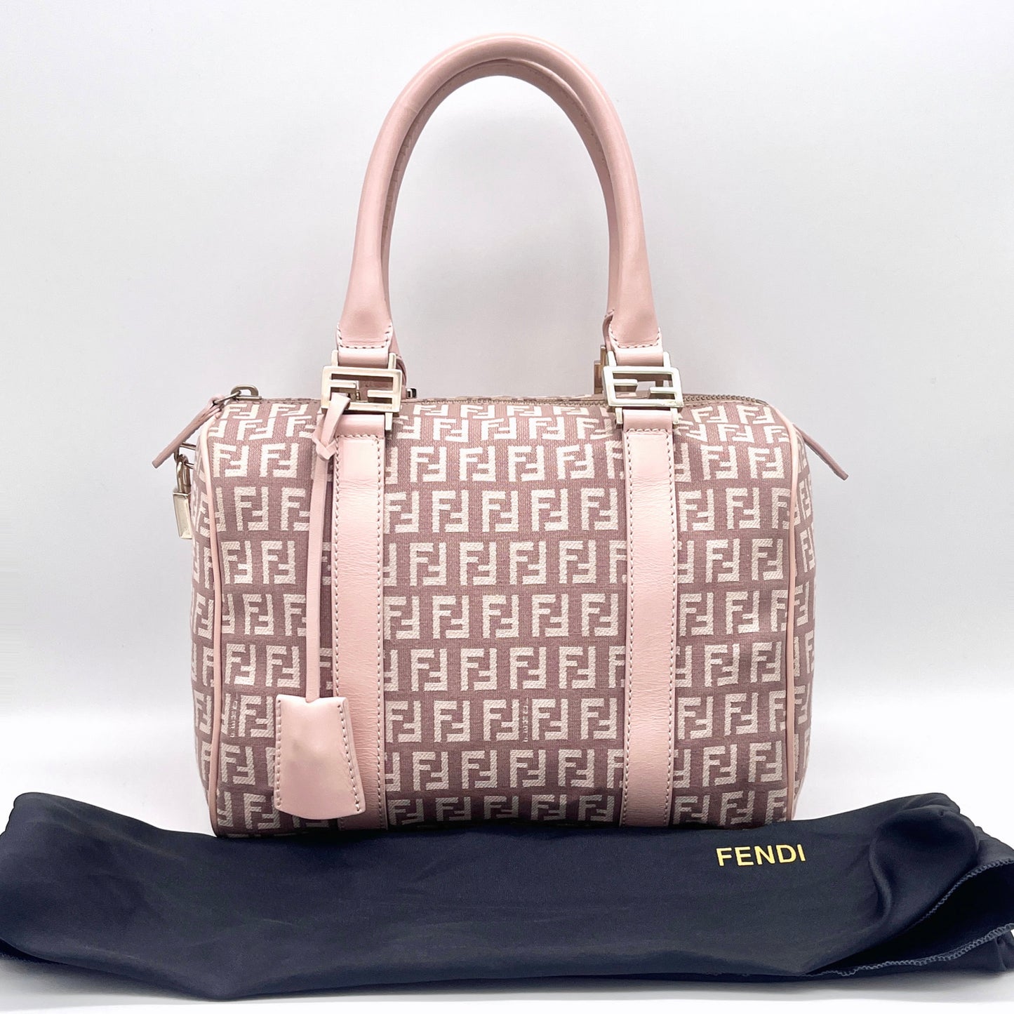 AUTH 二手 FENDI Succino 波士顿 25 厘米