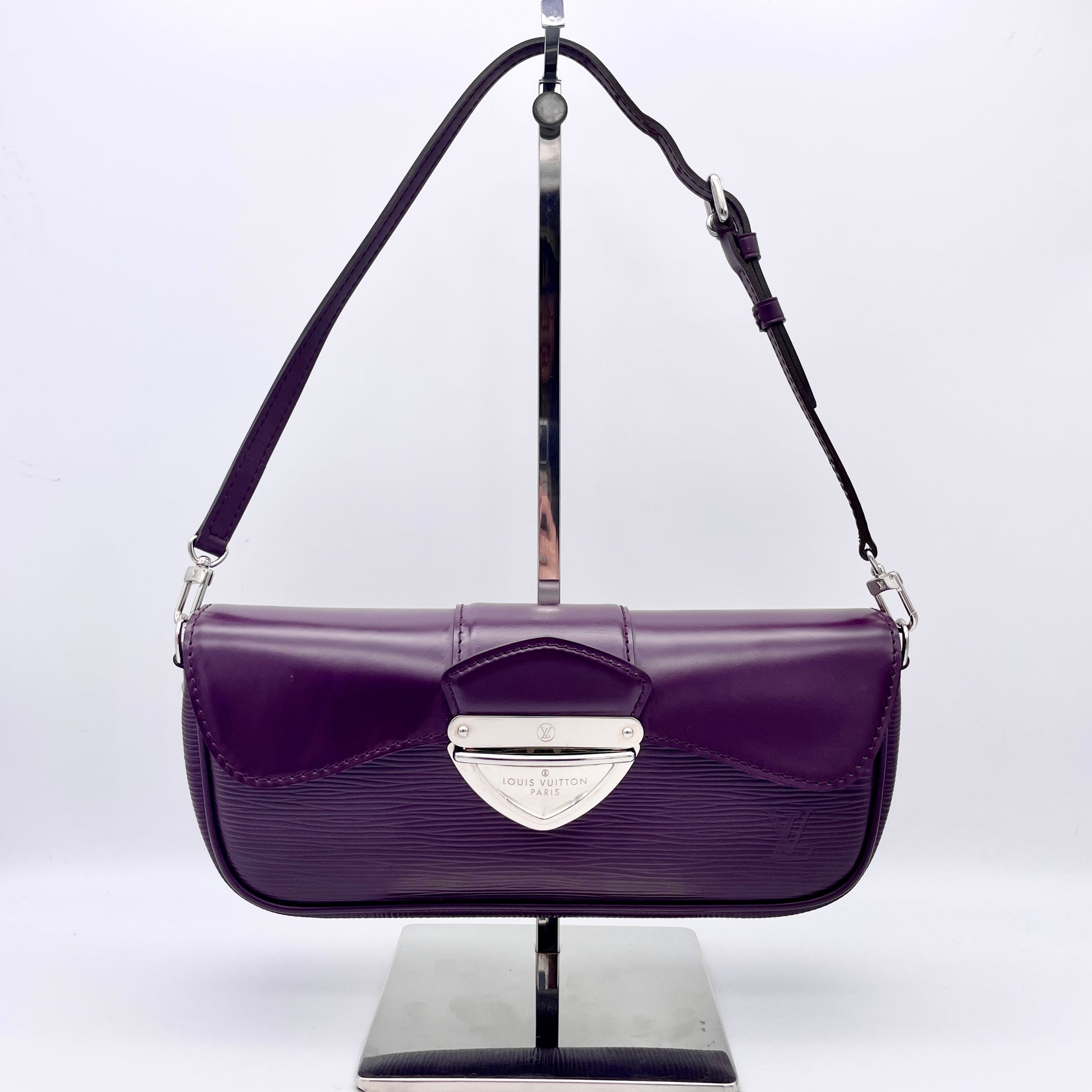 Louis Vuitton Louis Vuitton Purple Pochette Montaigne Epi Leather