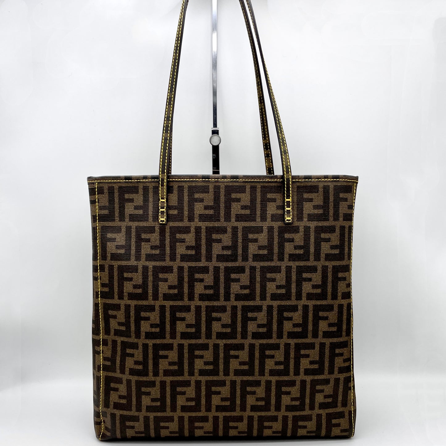 AUTH Pre-owned FENDI Zucca Pattern Tote Bag