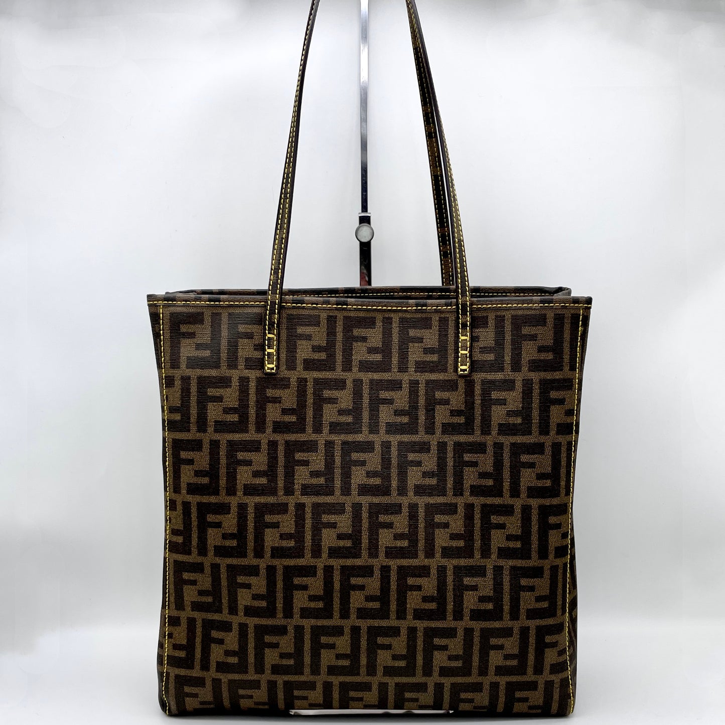 AUTH Pre-owned FENDI Zucca Pattern Tote Bag