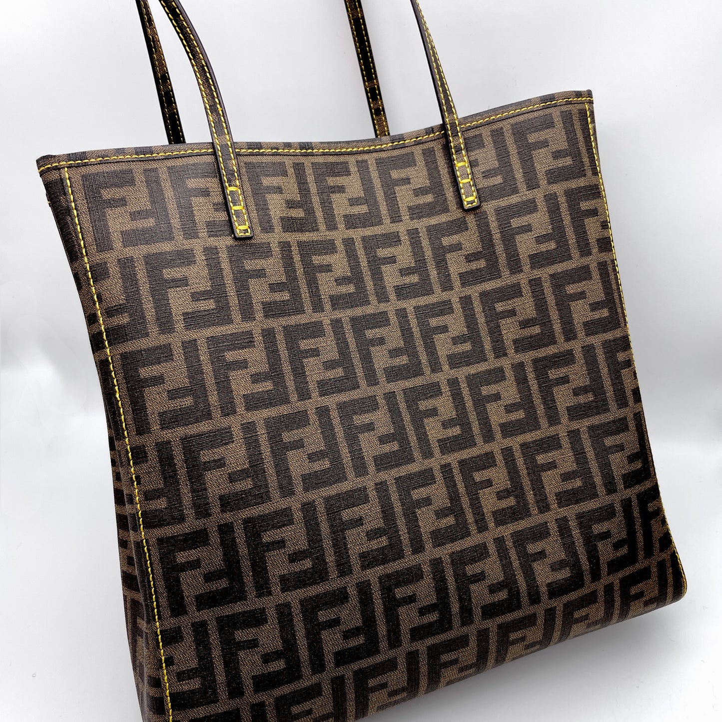 AUTH Pre-owned FENDI Zucca Pattern Tote Bag