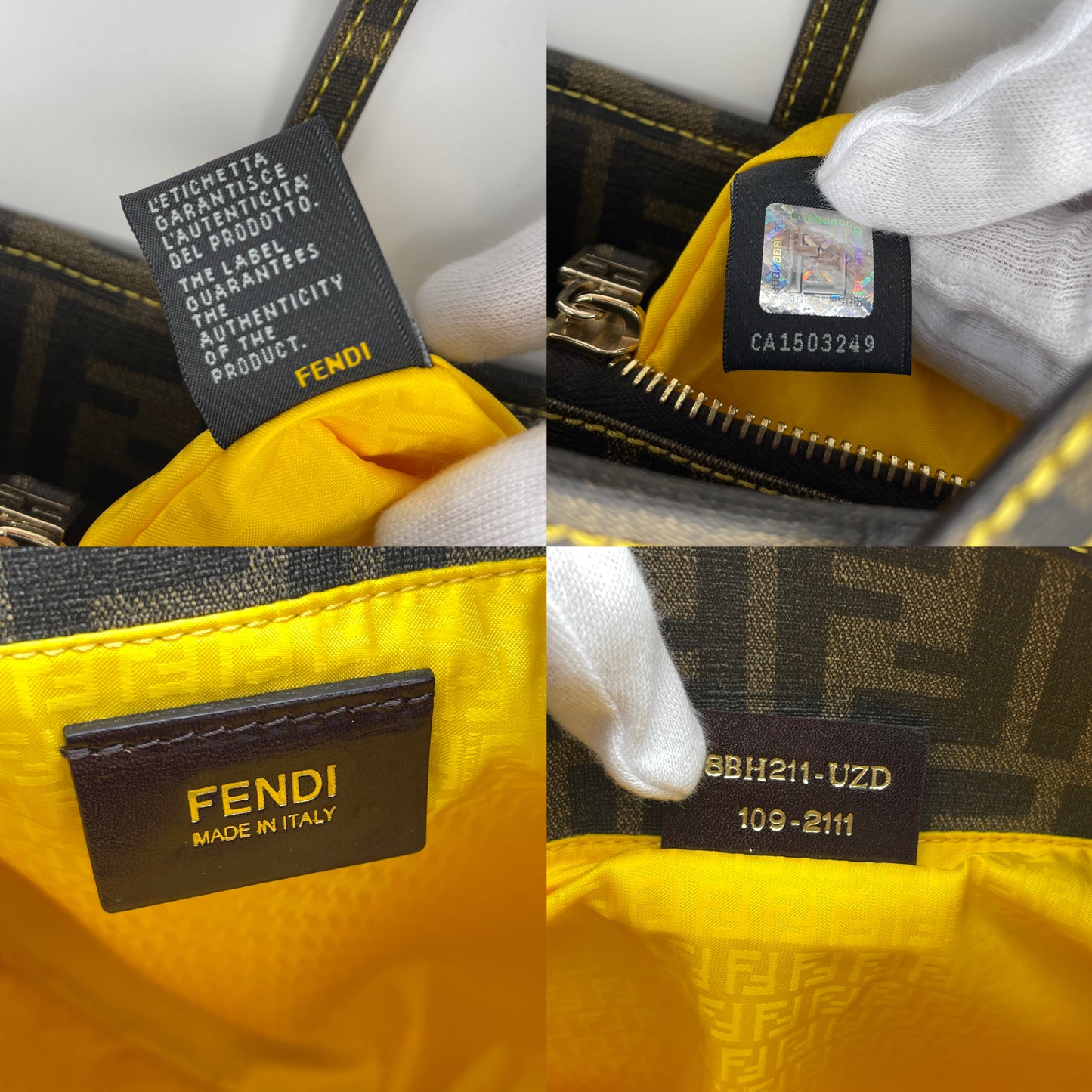 AUTH Pre-owned FENDI ｽﾞｯｶ柄 ﾄｰﾄﾊﾞｯｸﾞ