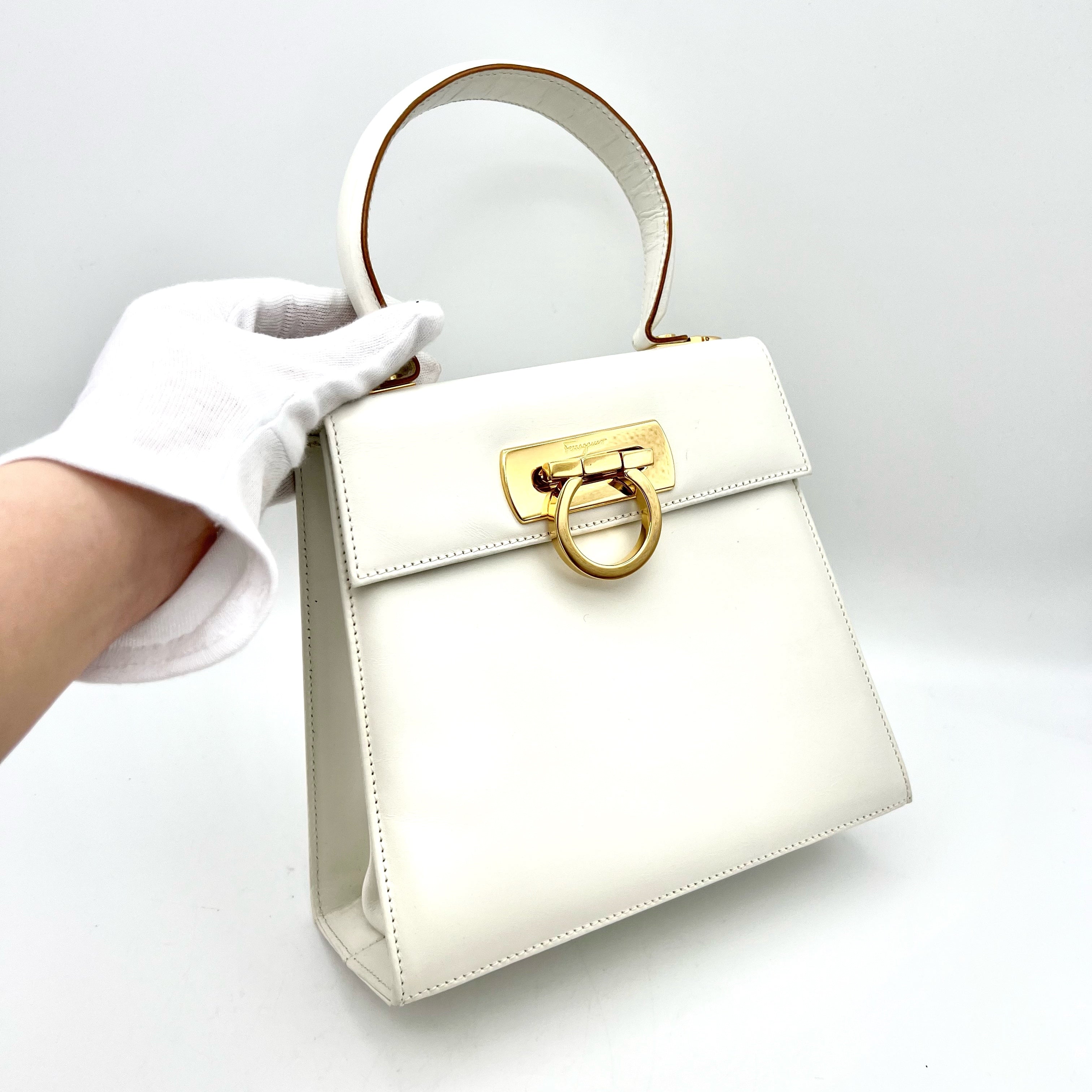 Salvatore ferragamo deals white bag