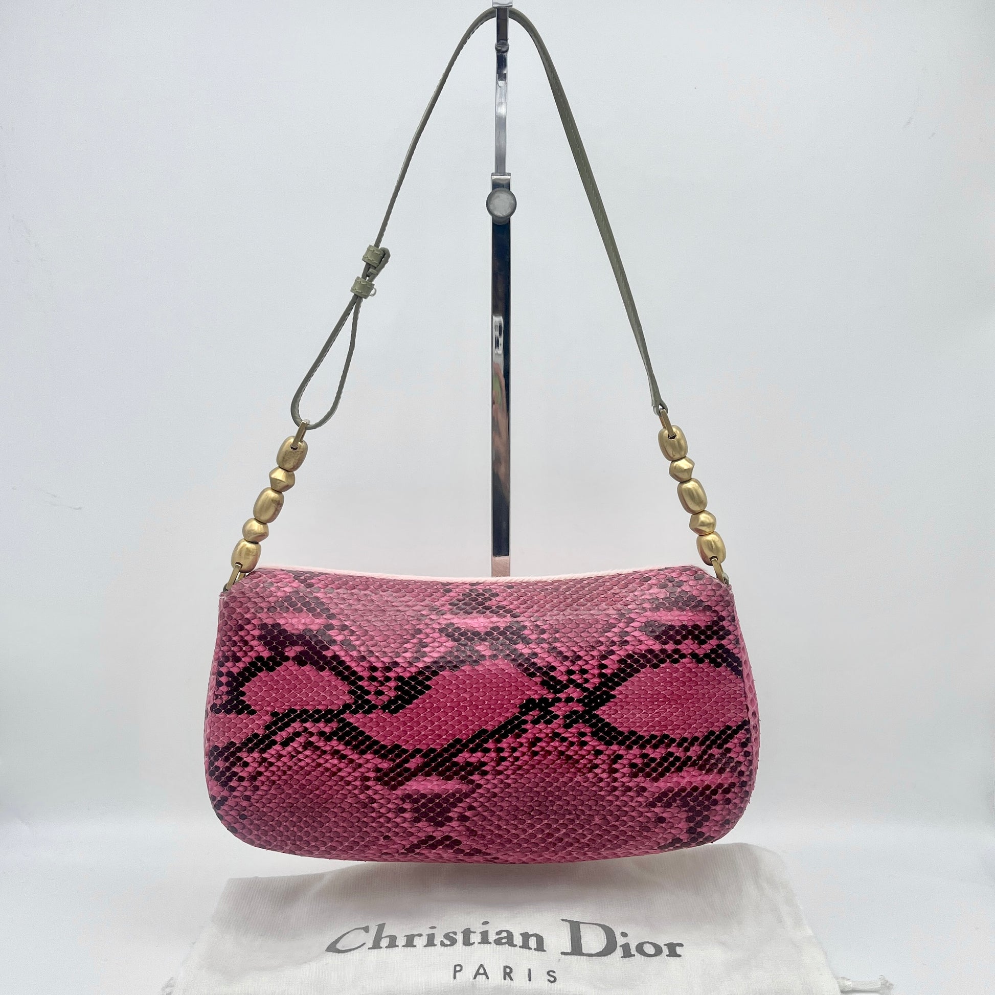 Christian Dior 1990s Python Maris Pearl Bag · INTO