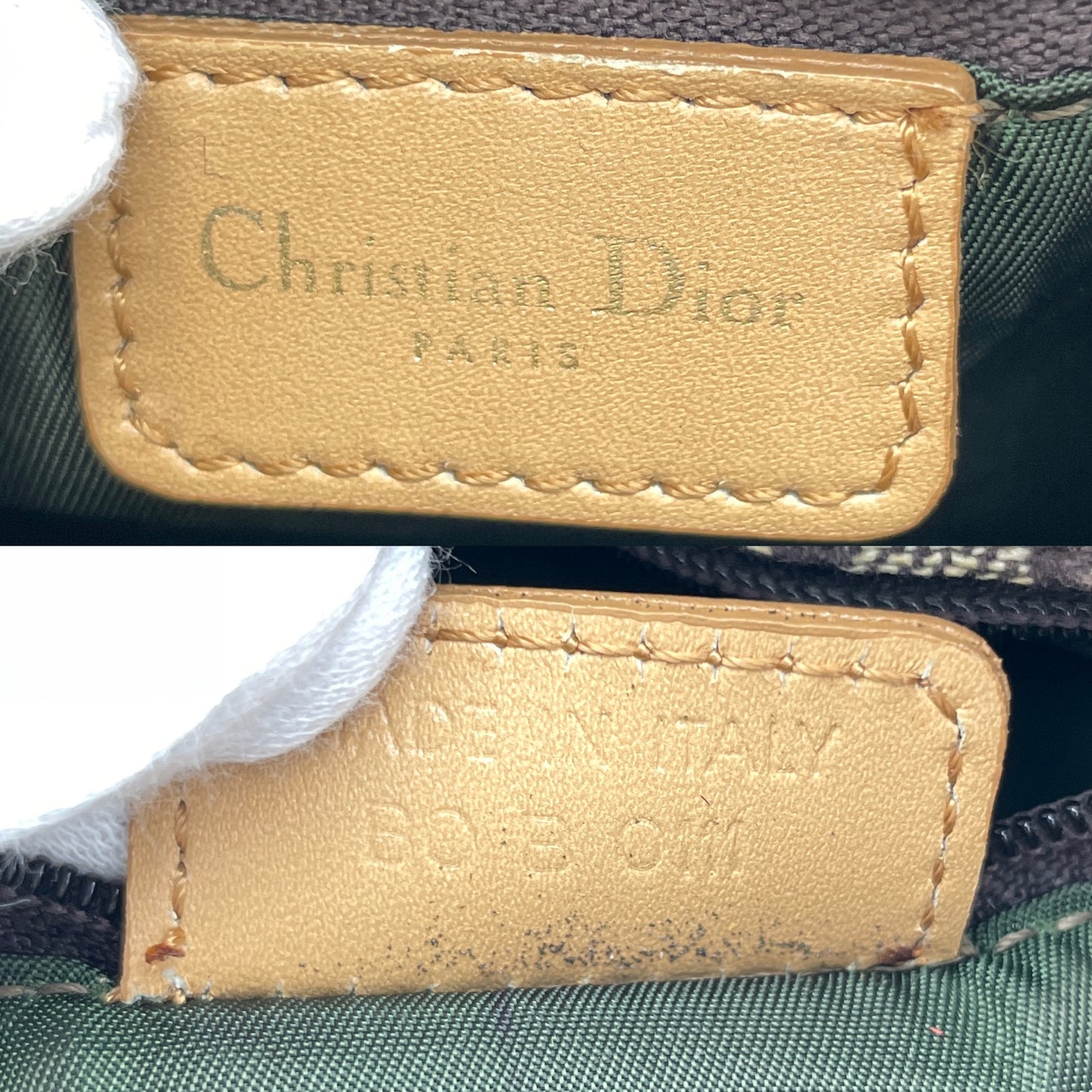 AUTH 二手 CHRISTIAN DIOR Trotter D 金属配件手提包