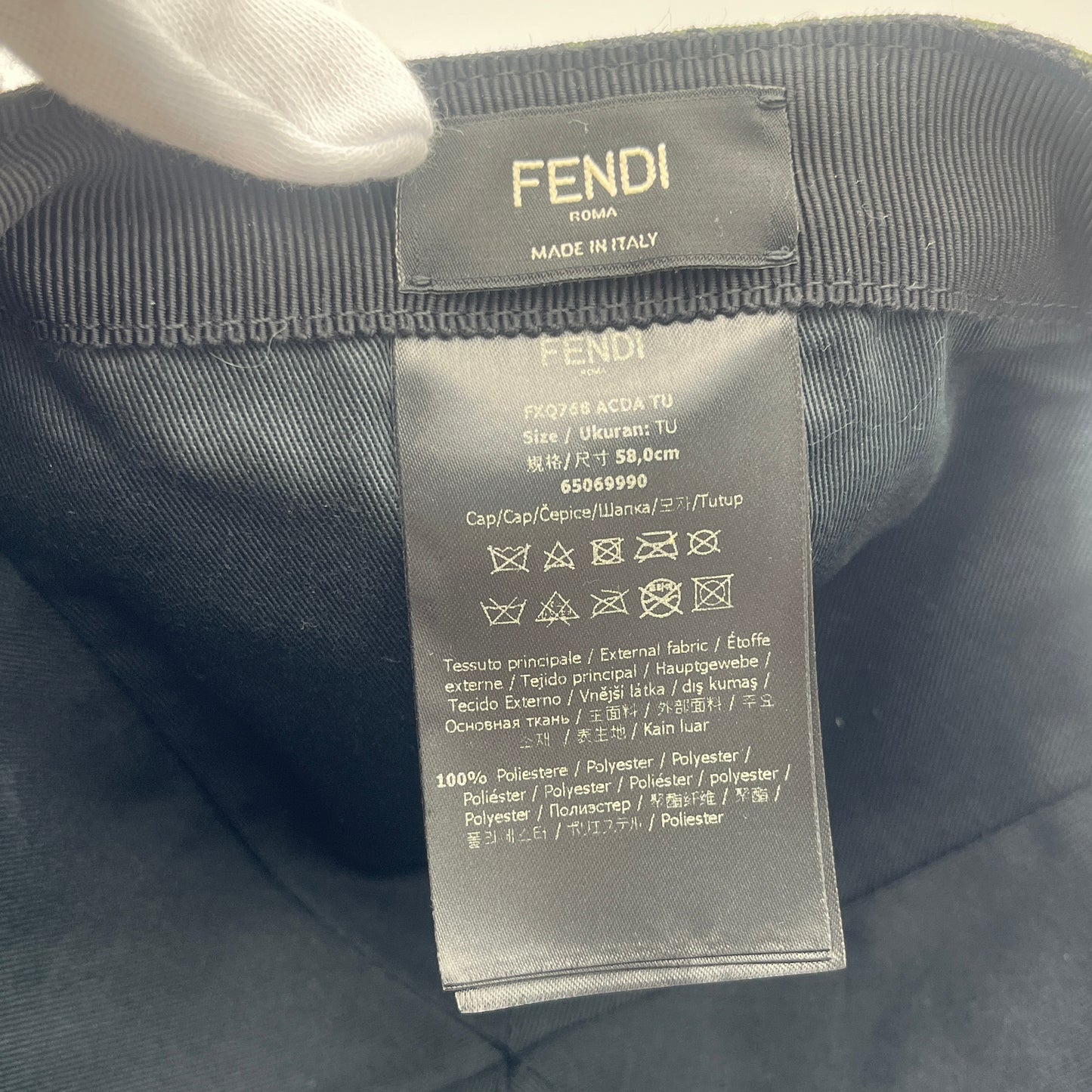 FENDI Zucca pattern baseball cap