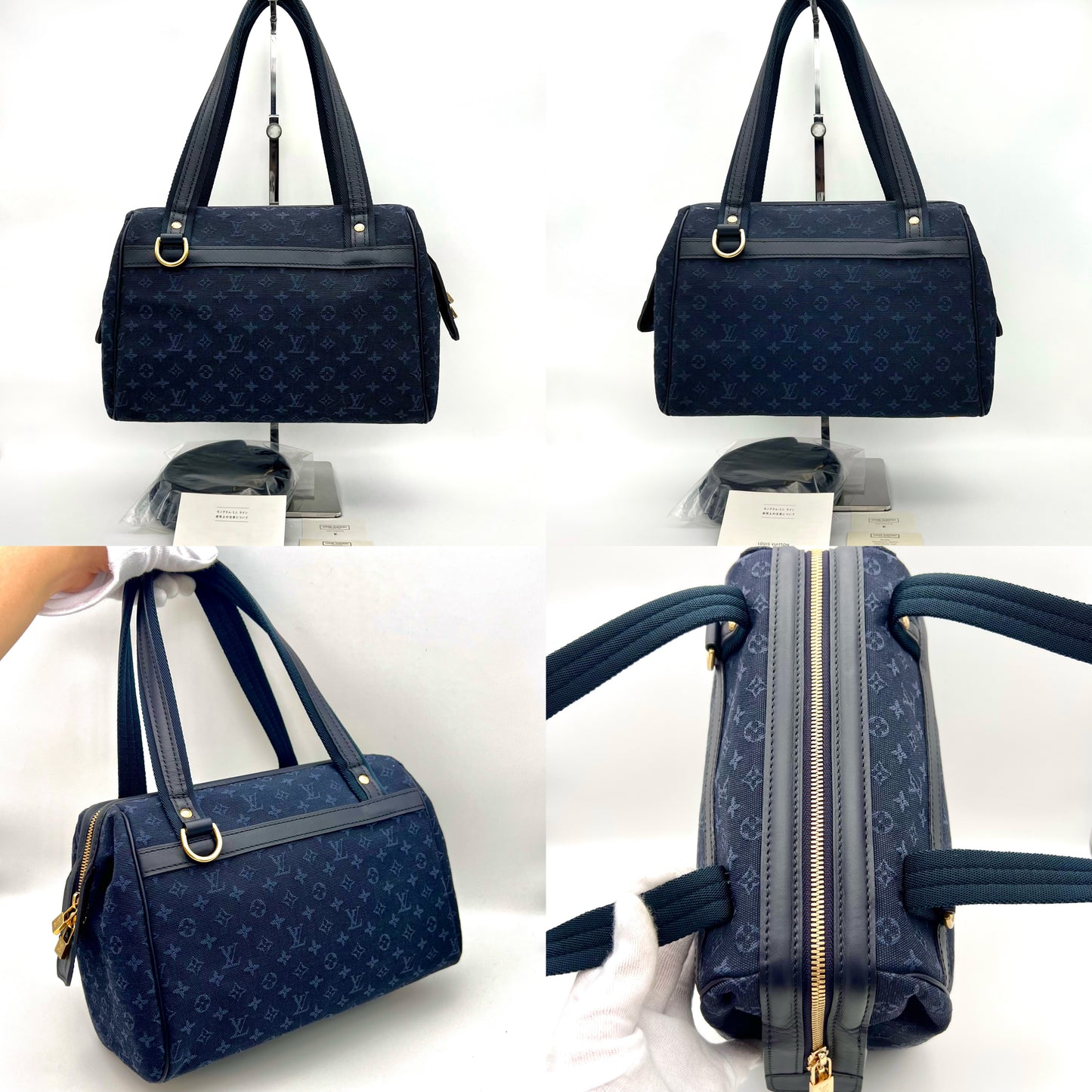 AUTH Pre-owned LOUIS VUITTON ﾓﾉｸﾞﾗﾑﾐﾆﾗﾝ ｼﾞｮｾﾌｨｰﾇPM M92414/ｽﾄﾗｯﾌﾟ、冊子付属