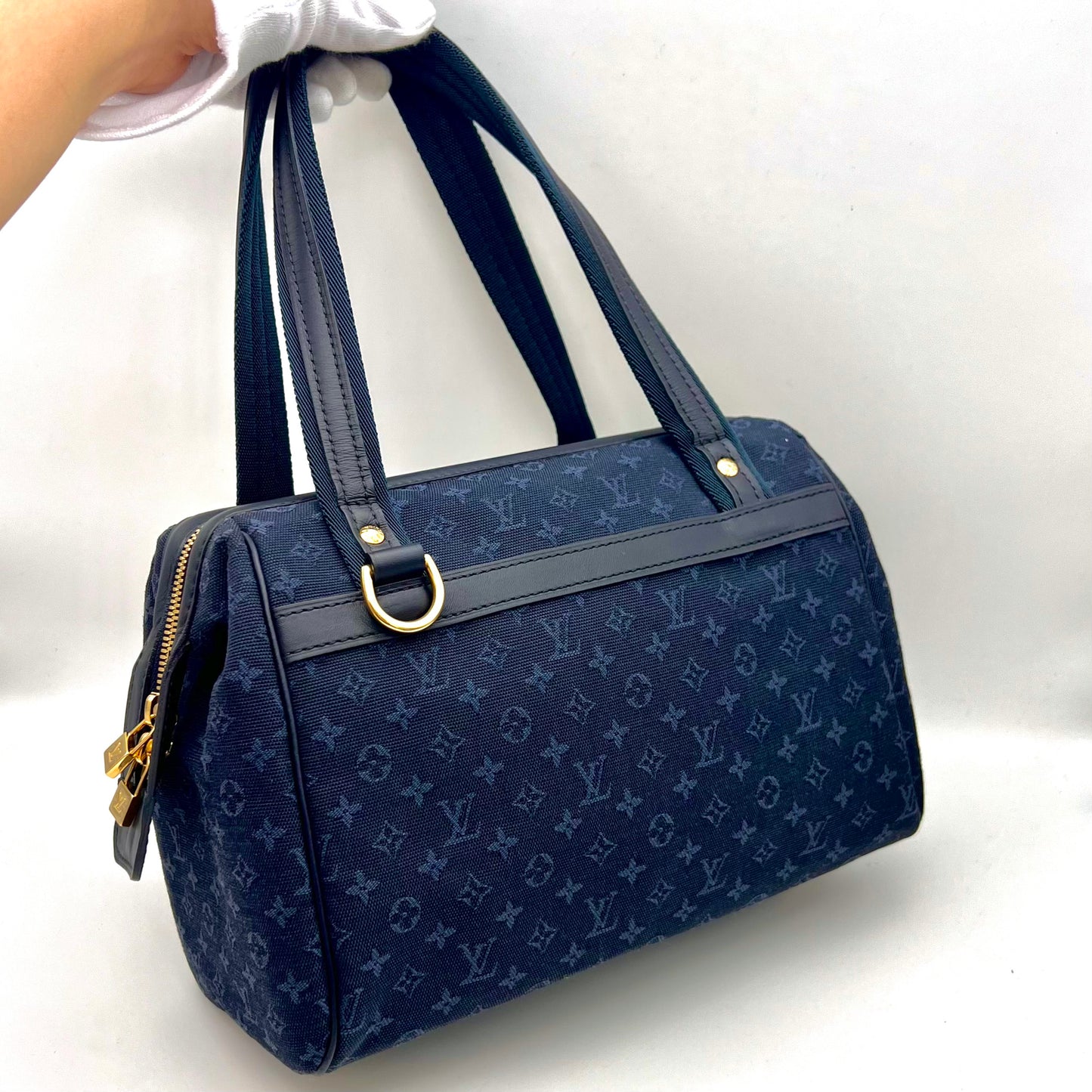 AUTH Pre-owned LOUIS VUITTON ﾓﾉｸﾞﾗﾑﾐﾆﾗﾝ ｼﾞｮｾﾌｨｰﾇPM M92414/ｽﾄﾗｯﾌﾟ、冊子付属