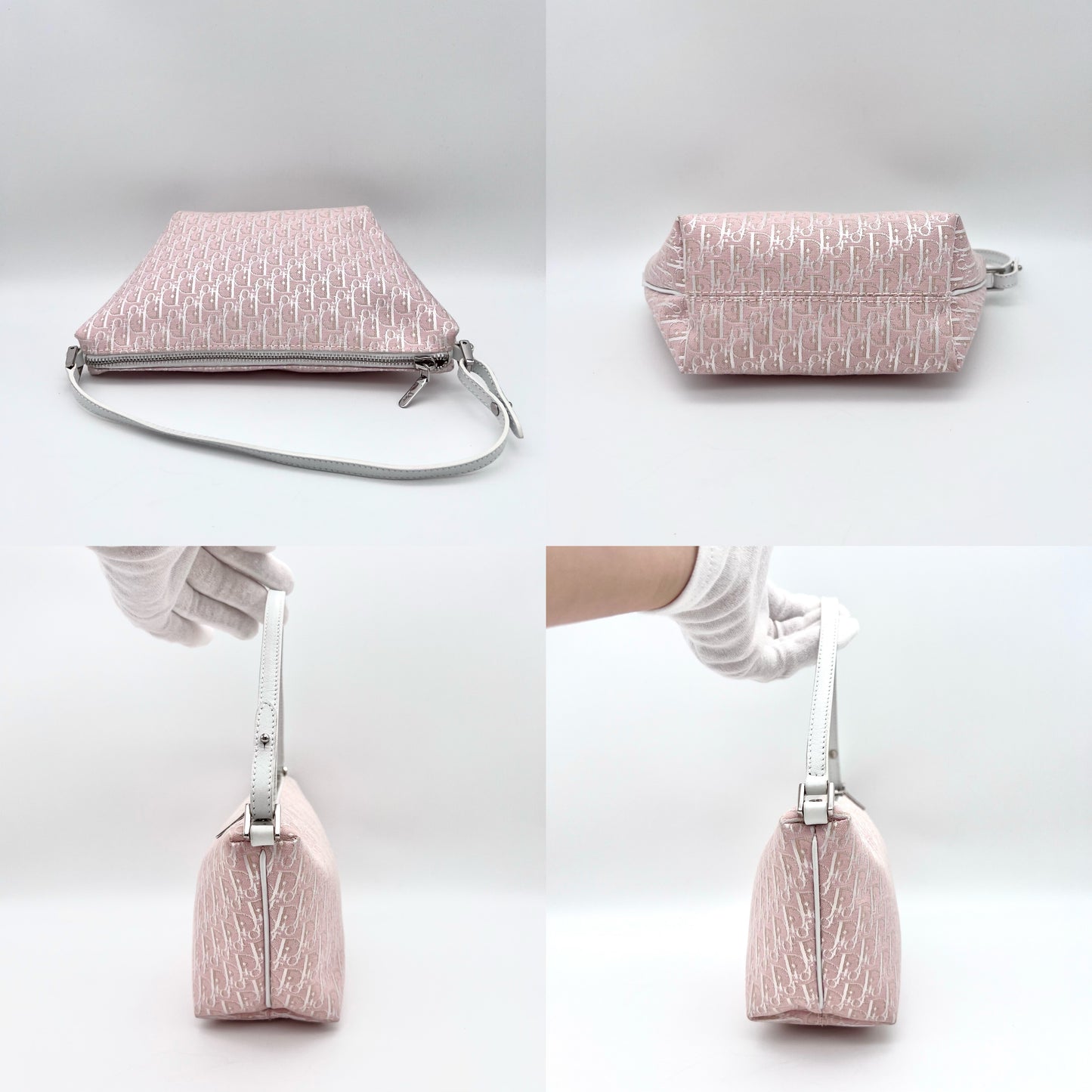 AUTH Pre-owned CHRISTIAN DIOR Trotter Accessory Pouch Pink