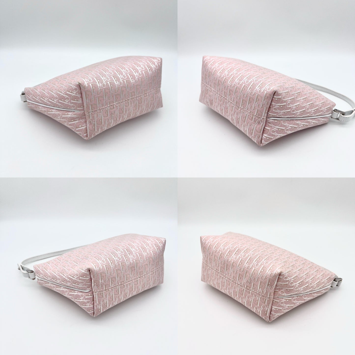 AUTH Pre-owned CHRISTIAN DIOR Trotter Accessory Pouch Pink